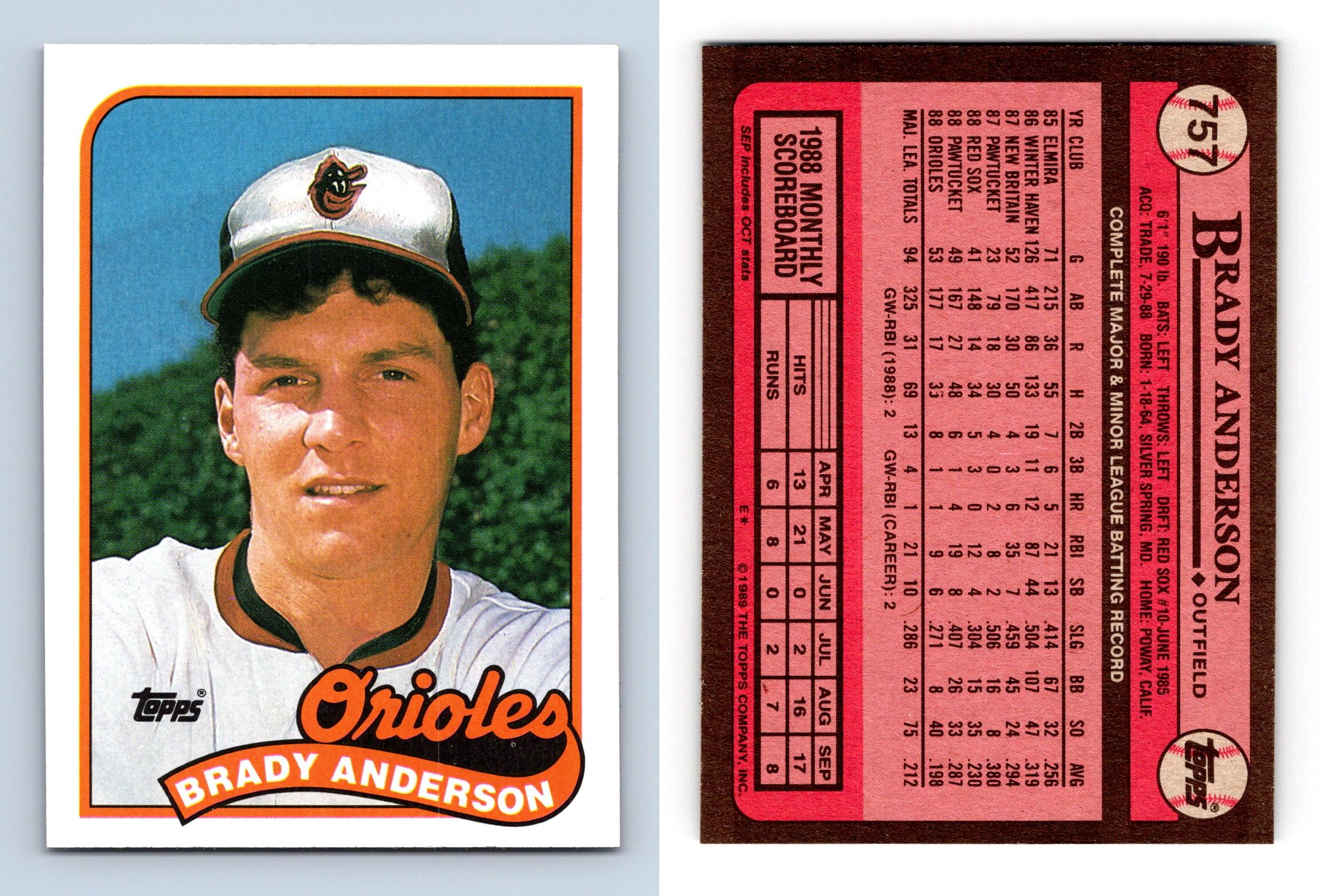  Baseball MLB 1989 Topps #757 Brady Anderson RC Orioles