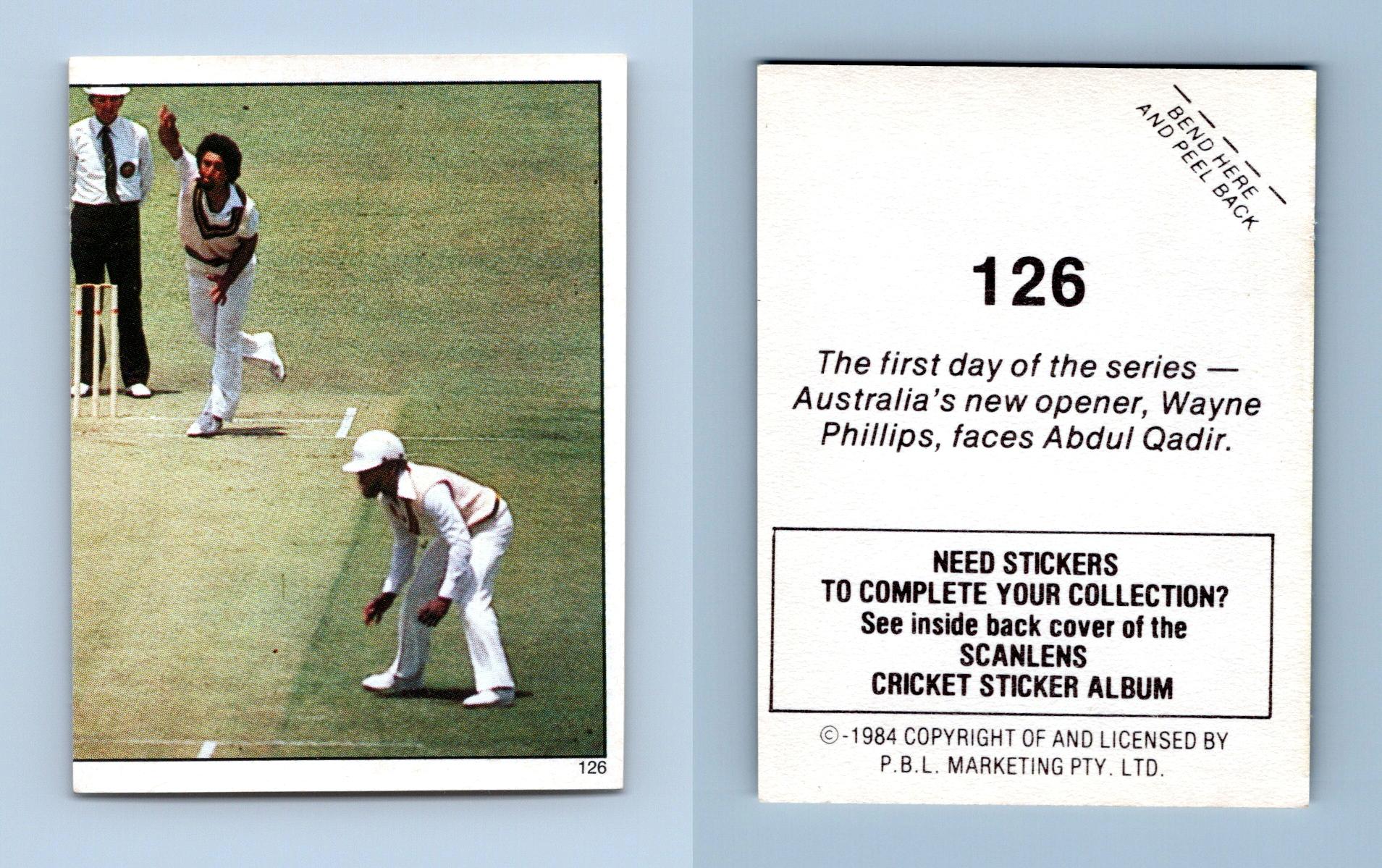 Part 2 Of 2 Wayne Phillips #126 Scanlens Cricket 1984 Sticker