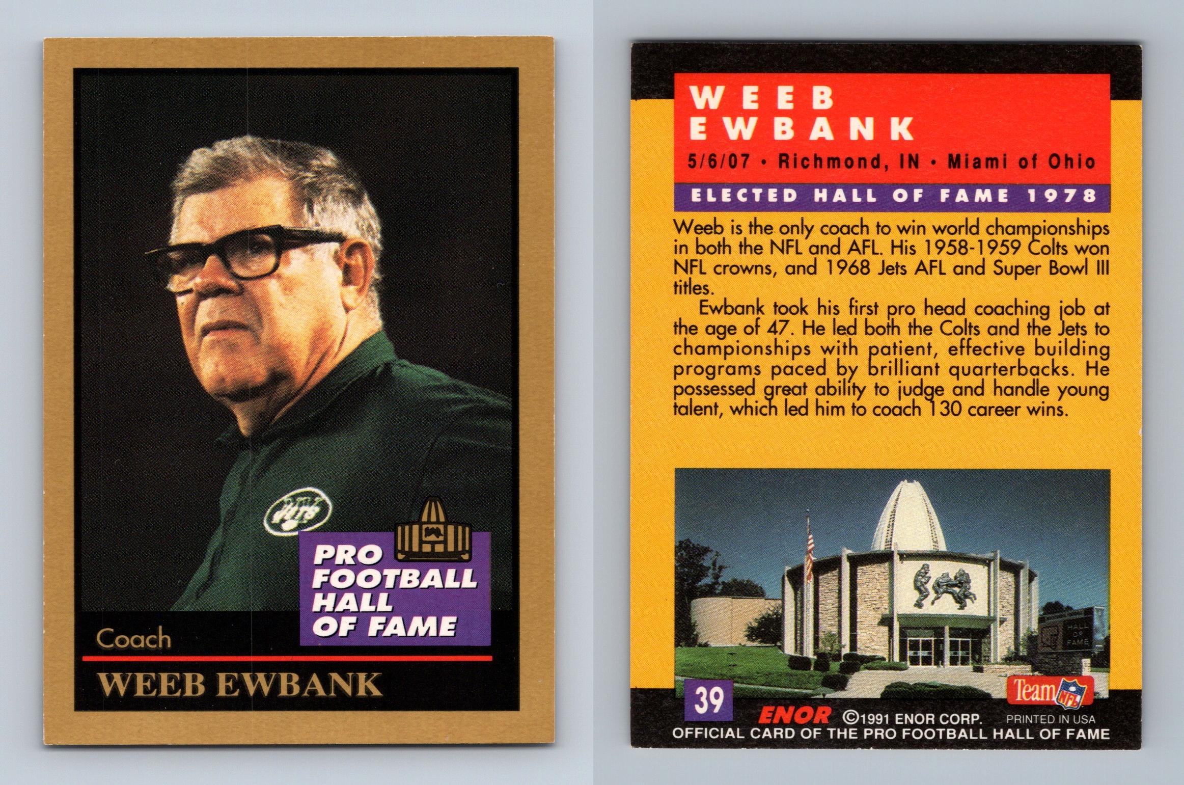 : Football NFL 1991 ENOR Pro Football HOF #20 Willie