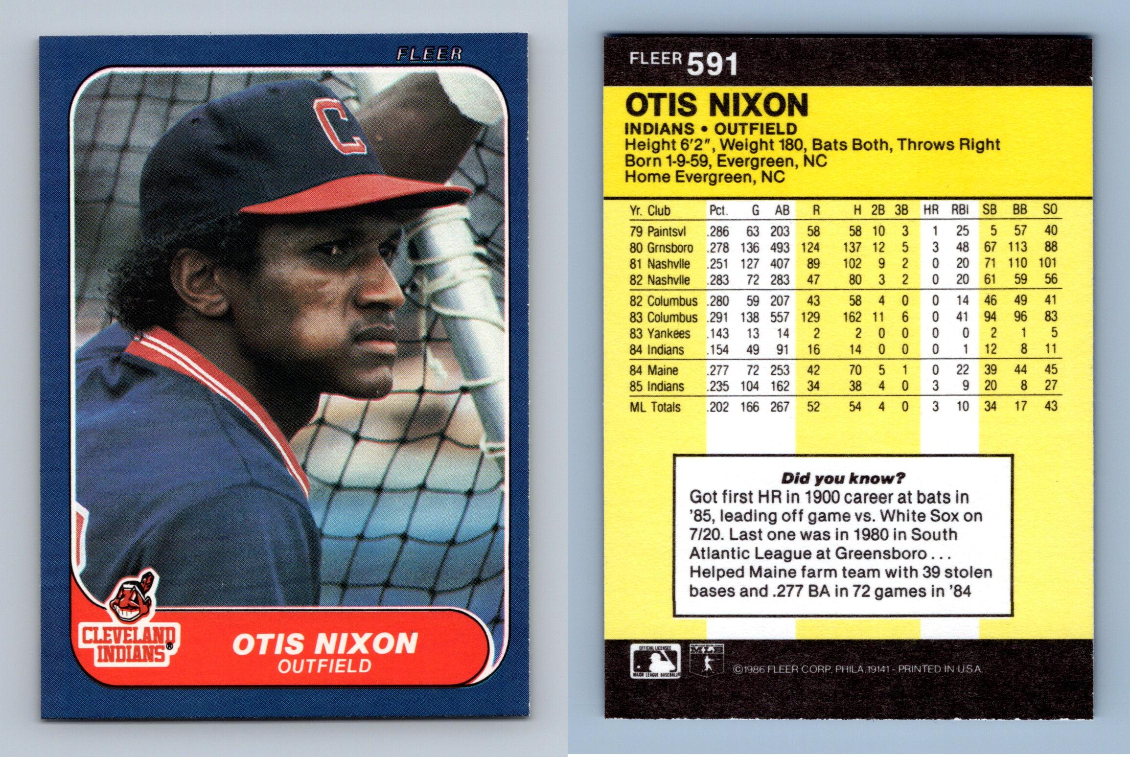 19 Thoughts: Otis Nixon 1990 Fleer