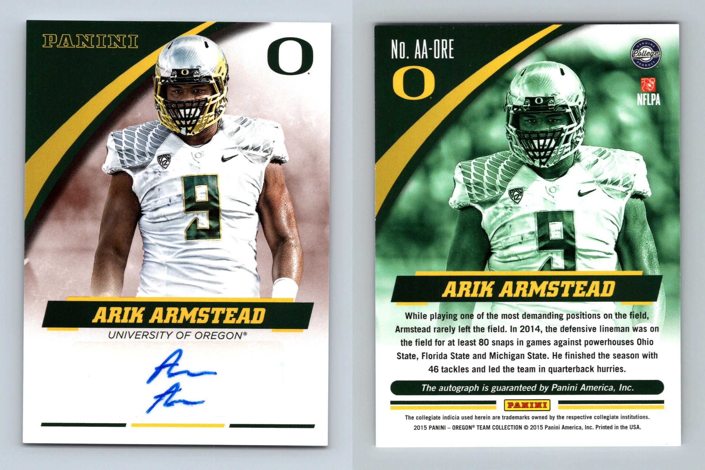 Arik Armstead football card (Oregon Ducks) 2015 Panini Team