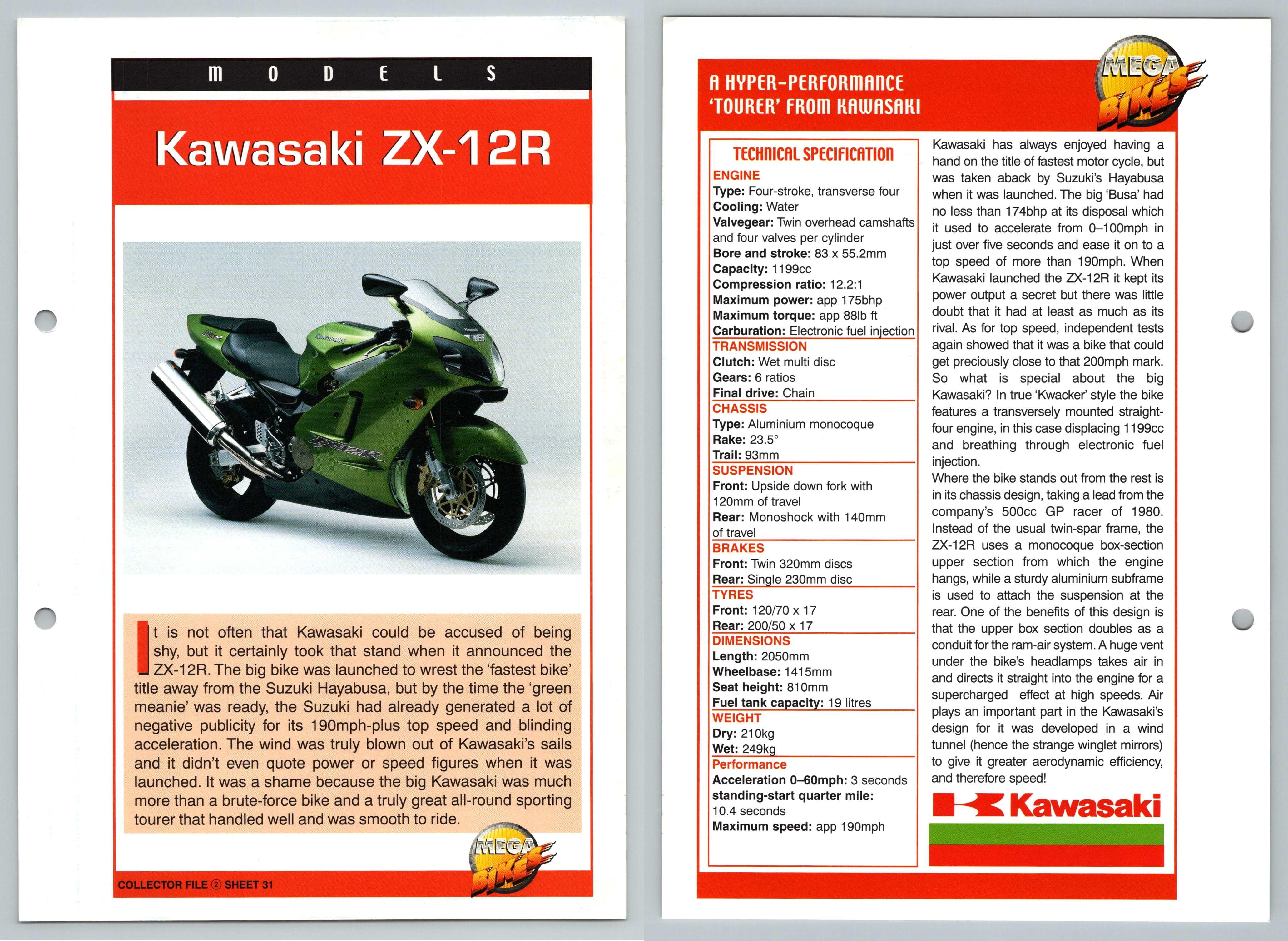 Kawasaki】Ninja ZX-12R Service Manual（kawasaki Ninja ZX12R