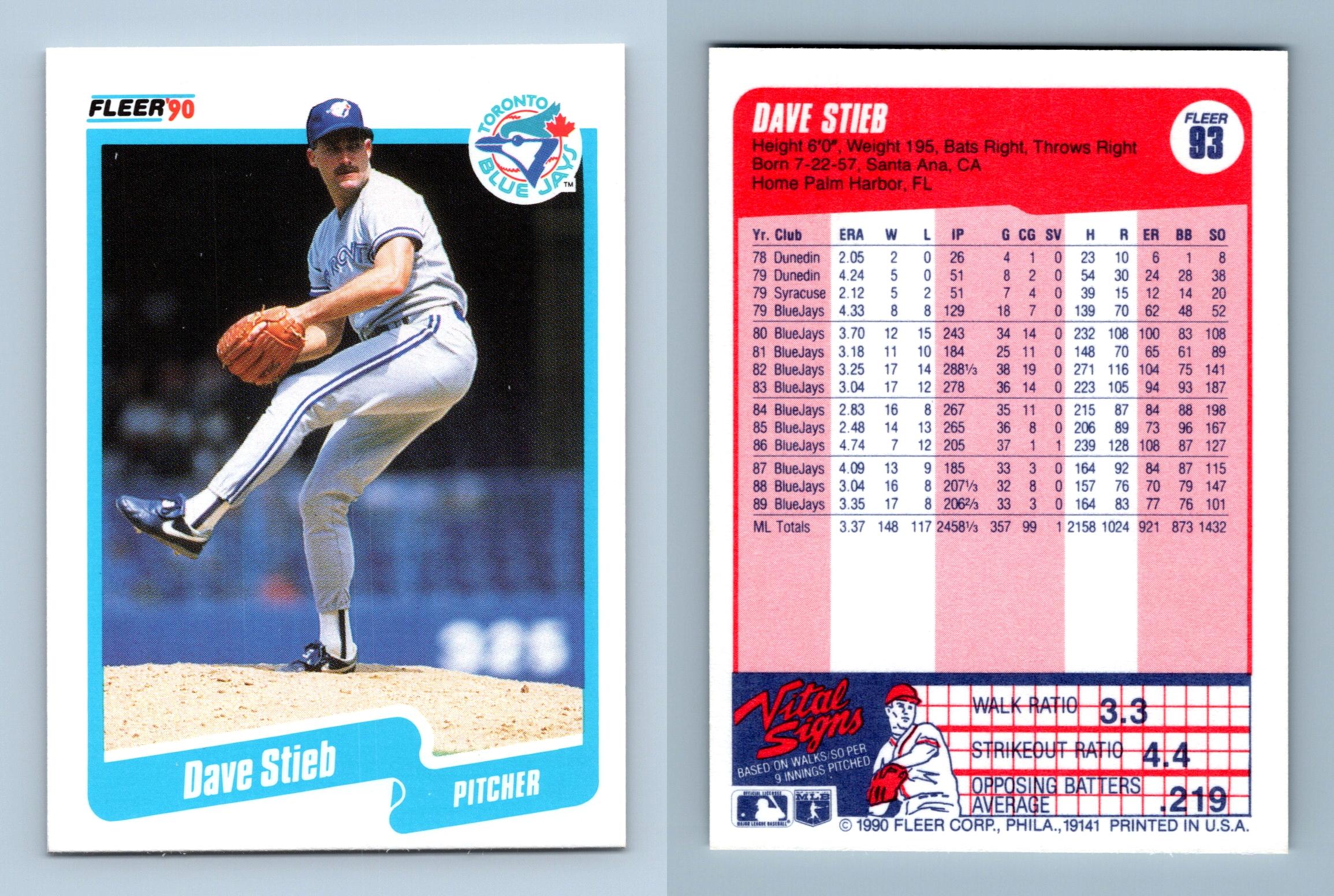 Dave Stieb Ace Toronto Blue Jays Poster - Victory Productions 1990