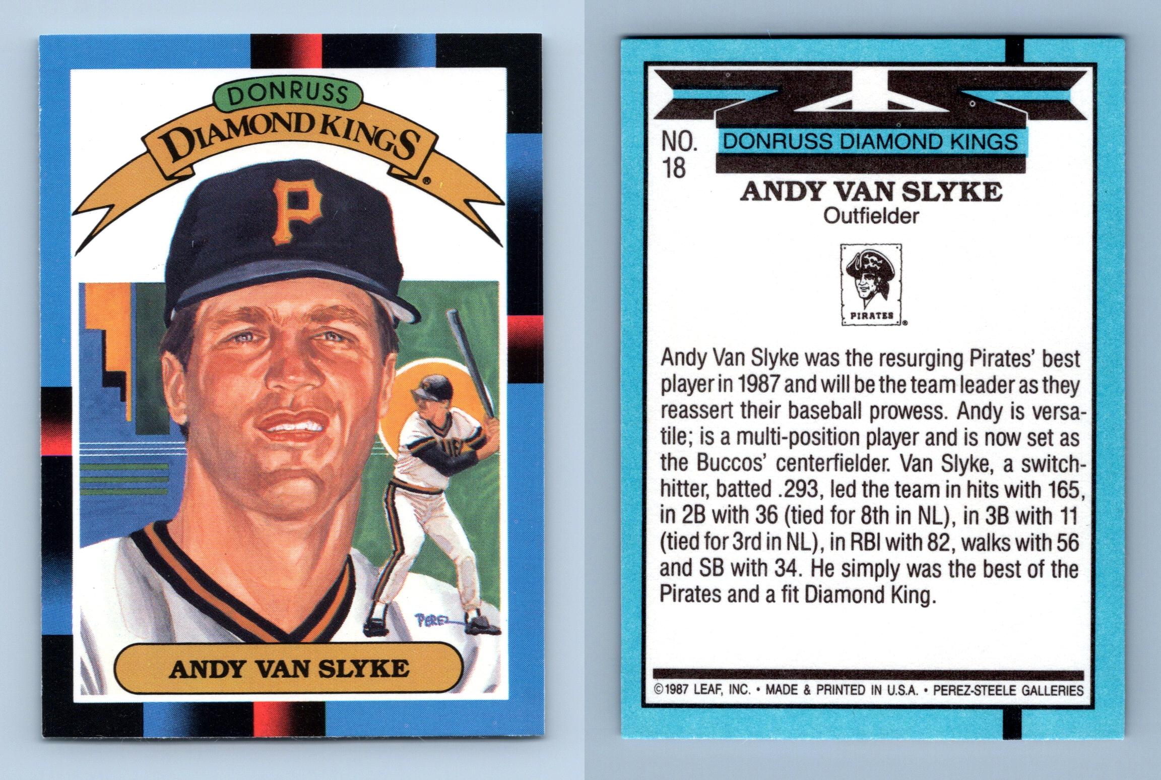 Andy Van Slyke #18 Donruss 1988 Diamond Kings Baseball Trading Card