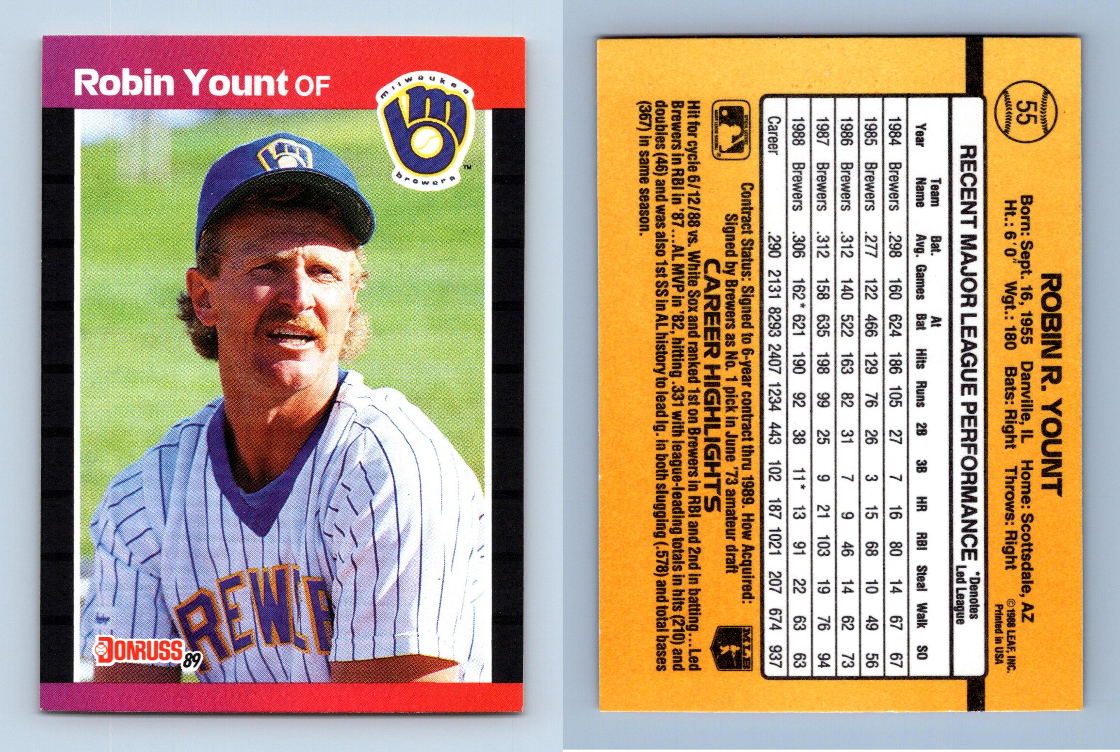 MLB Robin Yount Signed Trading Cards, Collectible Robin Yount