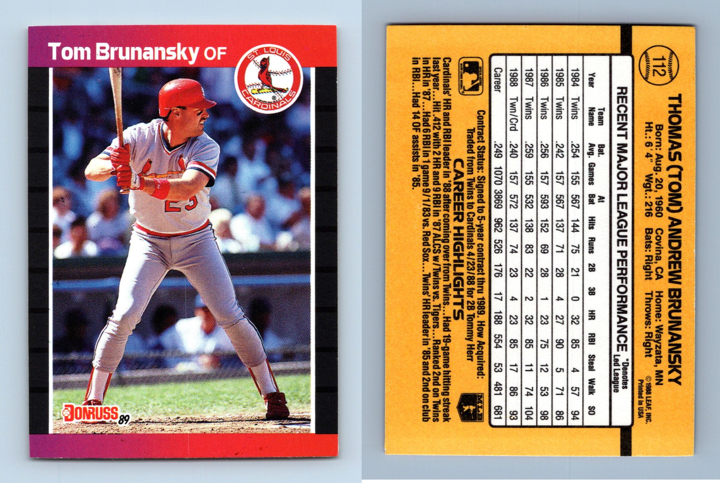 Tom Brunansky Baseball Cards