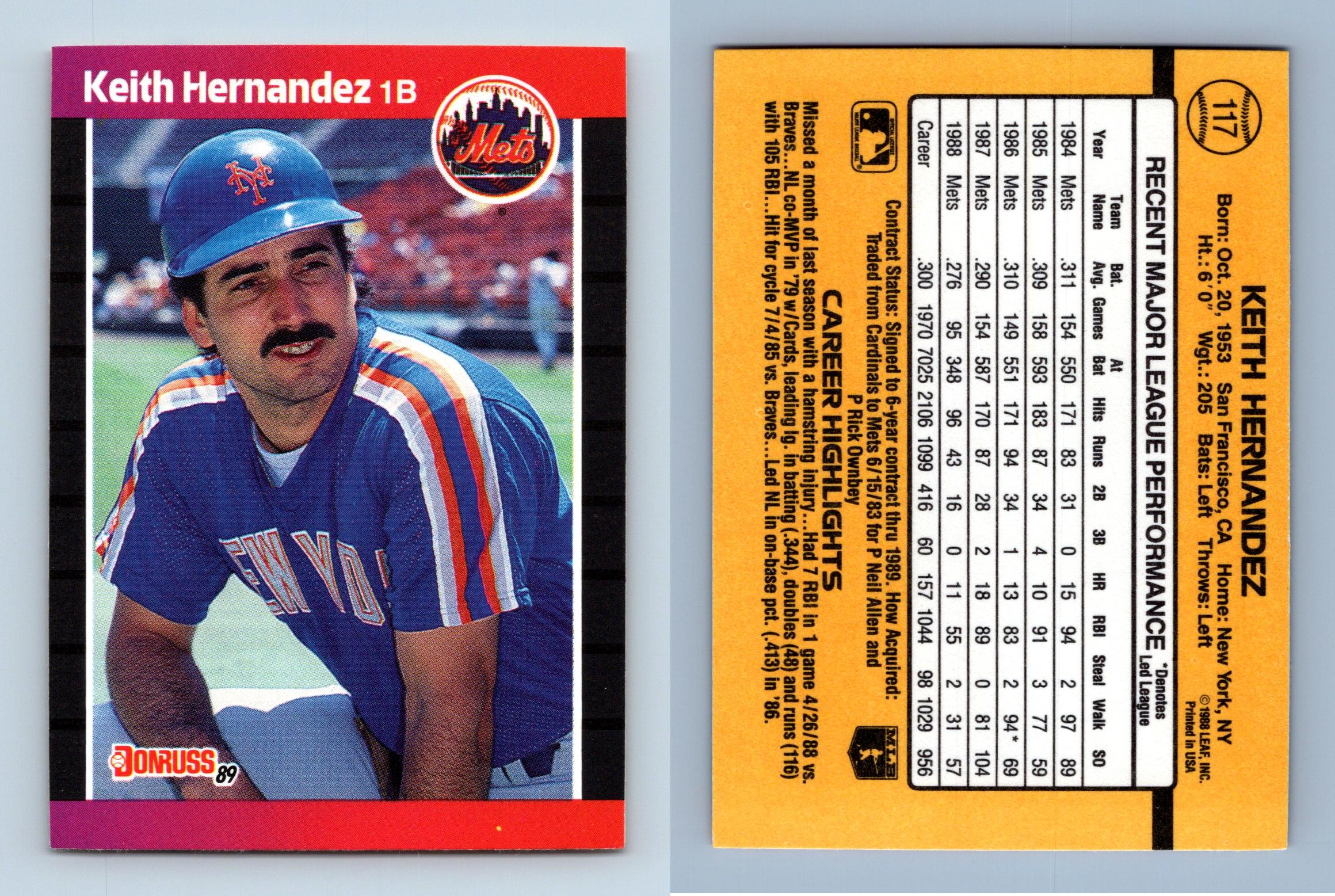 Keith Hernandez New York Mets Signed 1989 Donruss Card #117