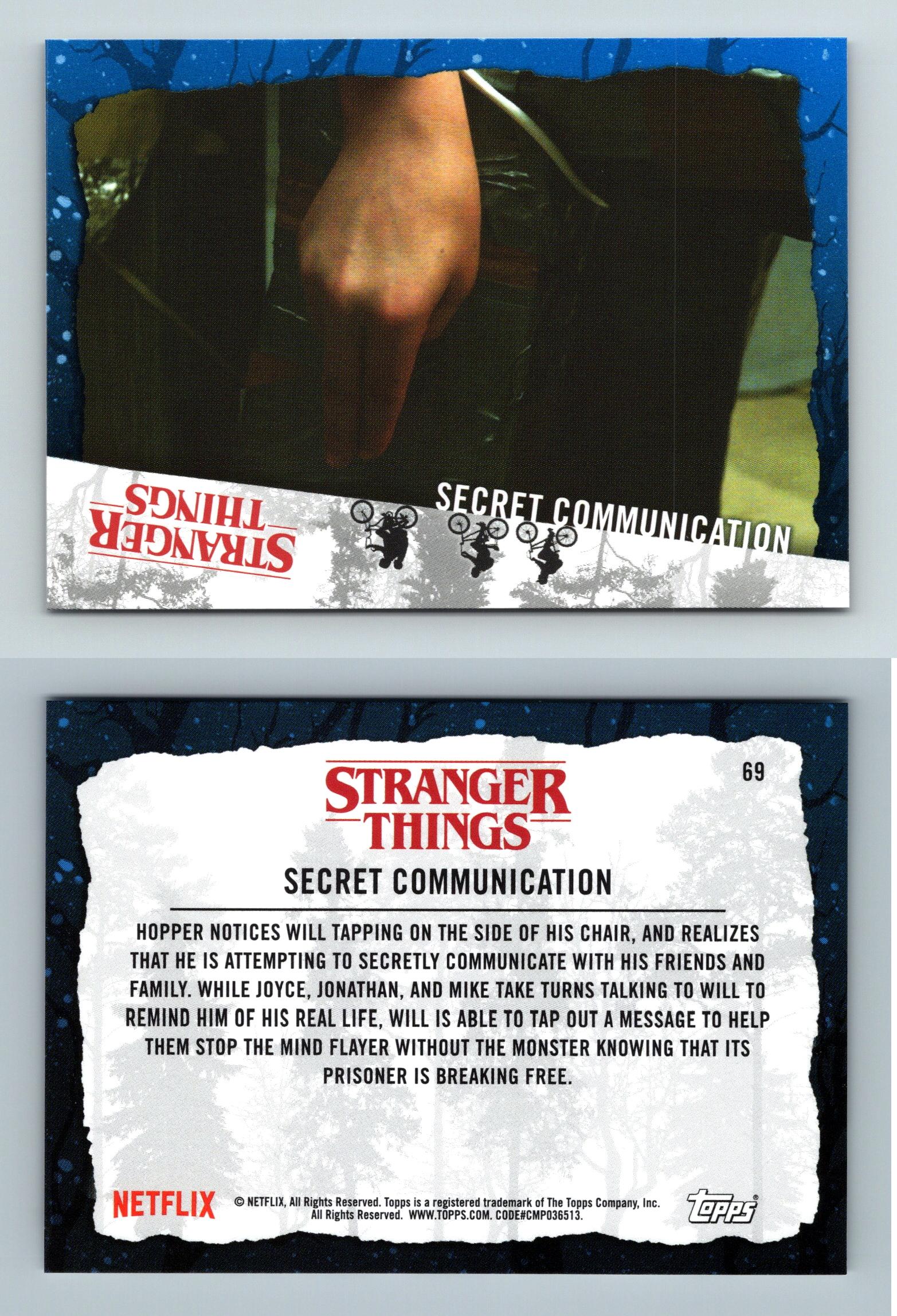 Secret Communication #69 Stranger Things Welcome To The Upside Down Topps  Card