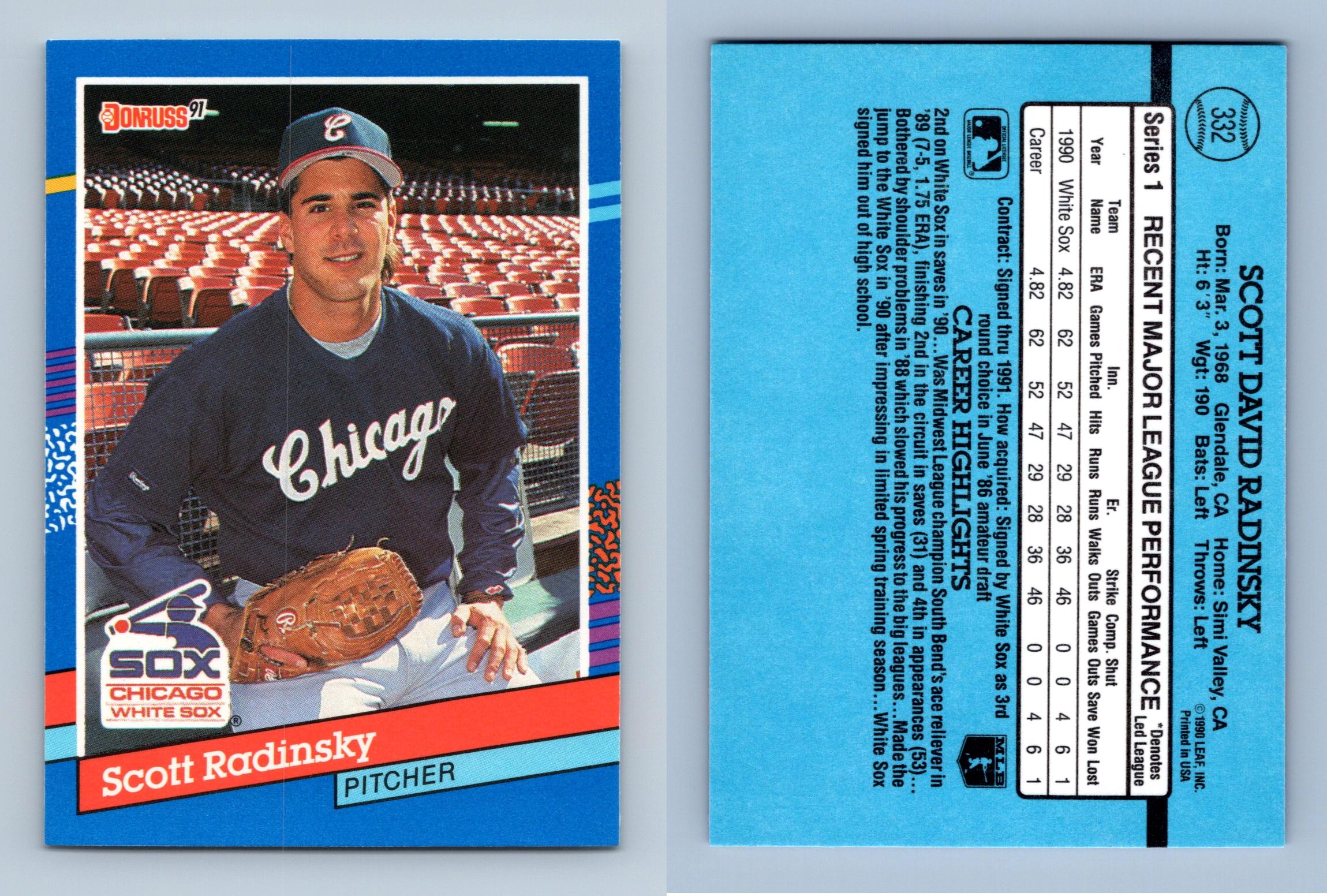 1990 Topps Traded Scott Radinsky RC Chicago White Sox Baseball