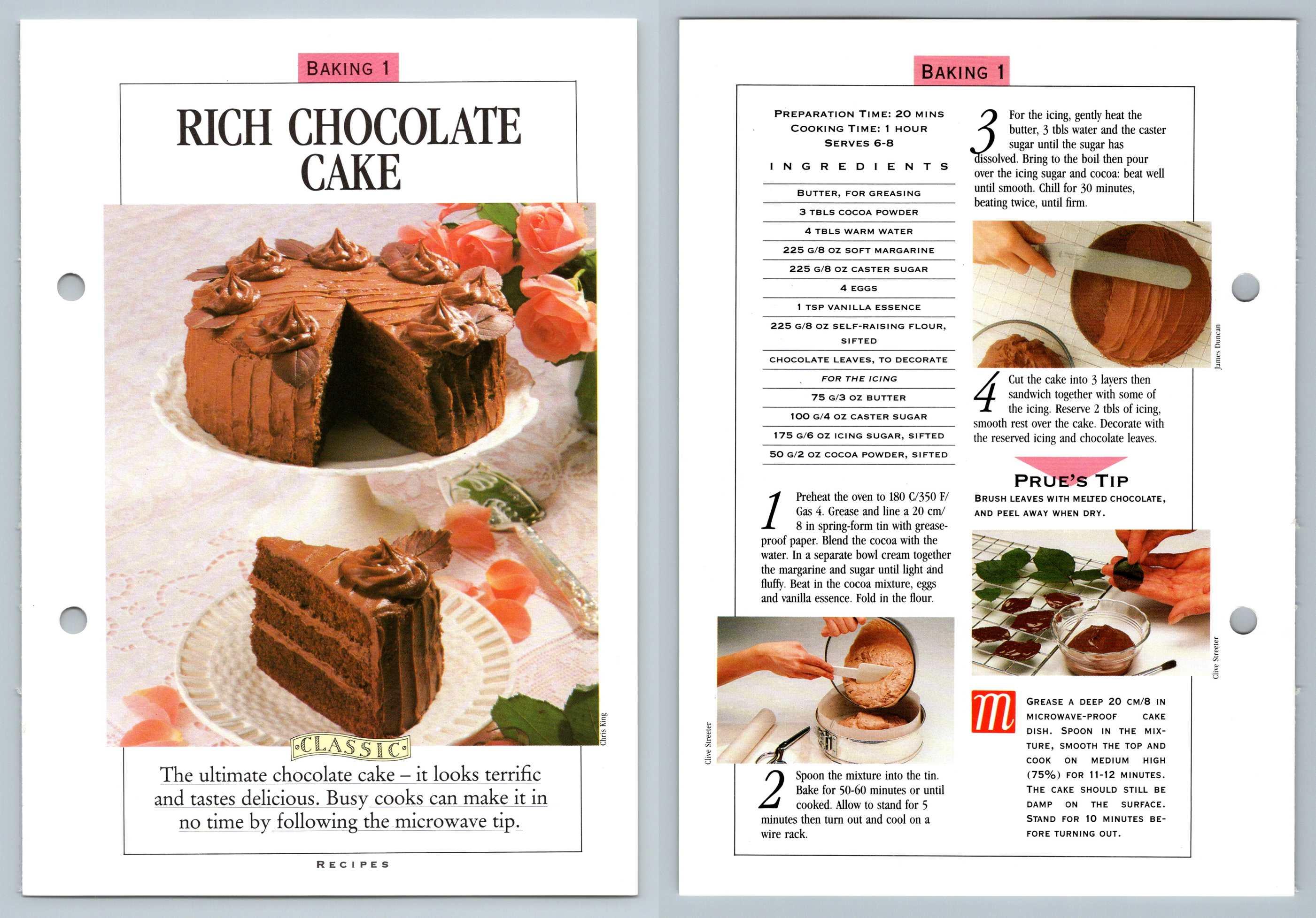 Rich Chocolate Cake #1 Baking Prue Leith's Confident Cooking Recipe Page