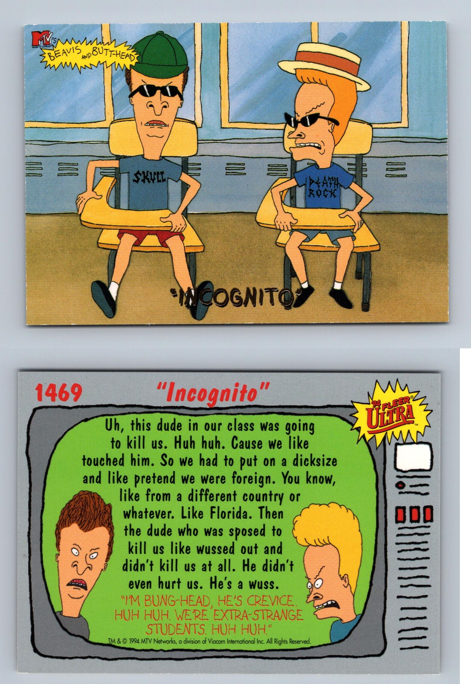 1994 MTV Beavis and Butthead trading outlet cards