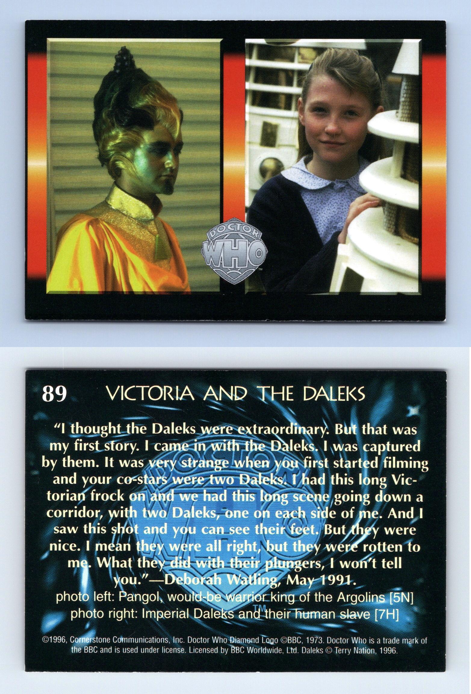 Victoria & The Daleks #89 Doctor Who Series 4 1996 Cornerstone Trading Card