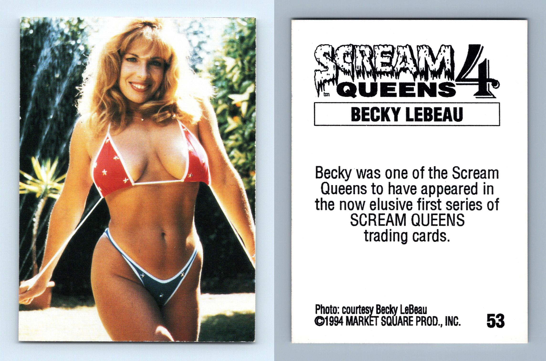 Becky Lebeau #53 Scream Queens 4 Market Square 1994 Trading Card