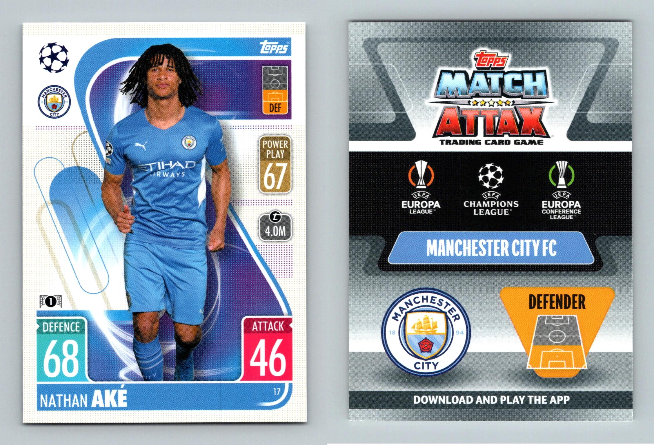 Manchester City #10 Match Attax Champions League 2021-22 Topps TCG Card