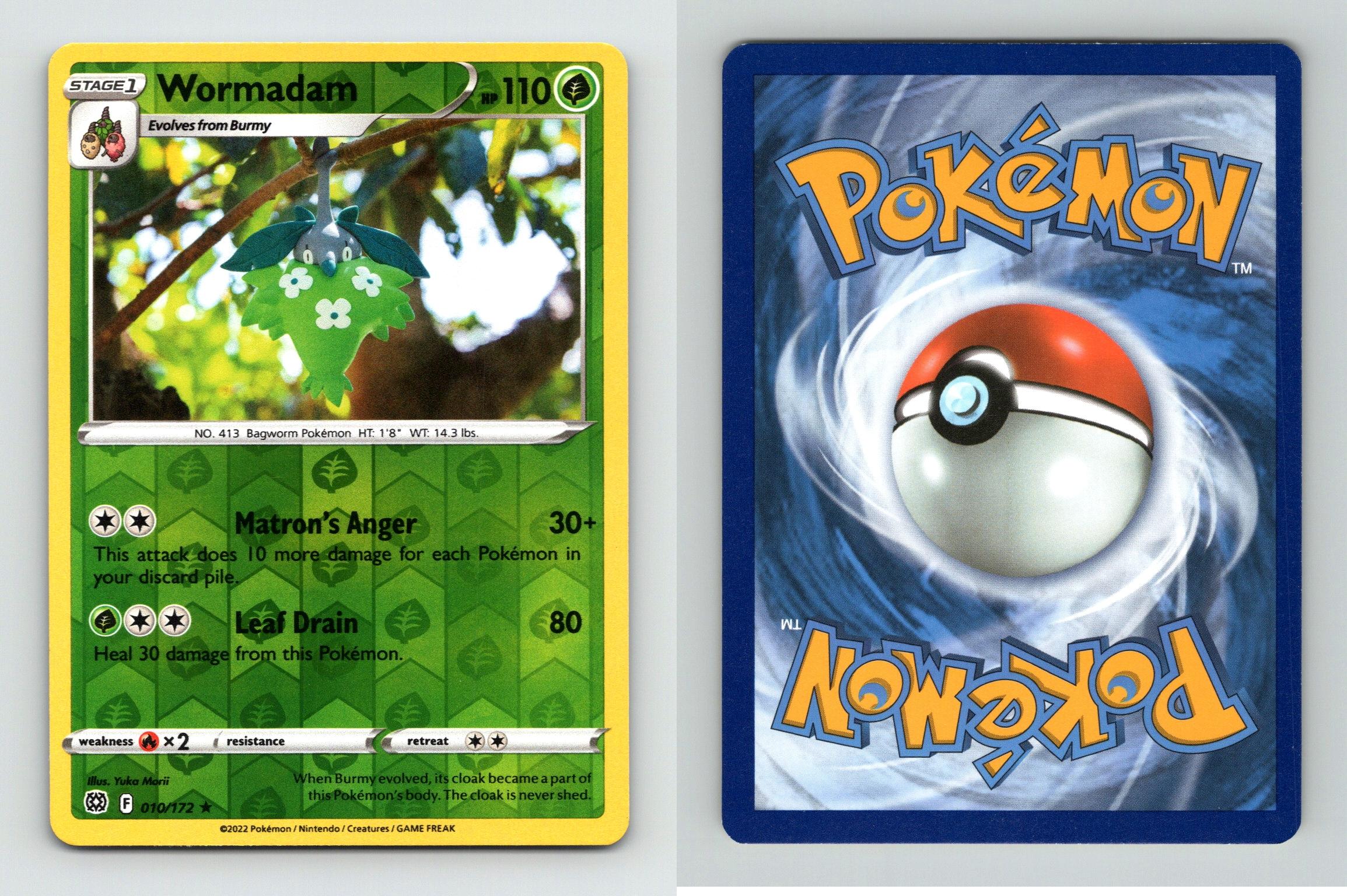 Wormadam 10/172 SWSH Brilliant Stars Reverse Holo Rare Pokemon 2022