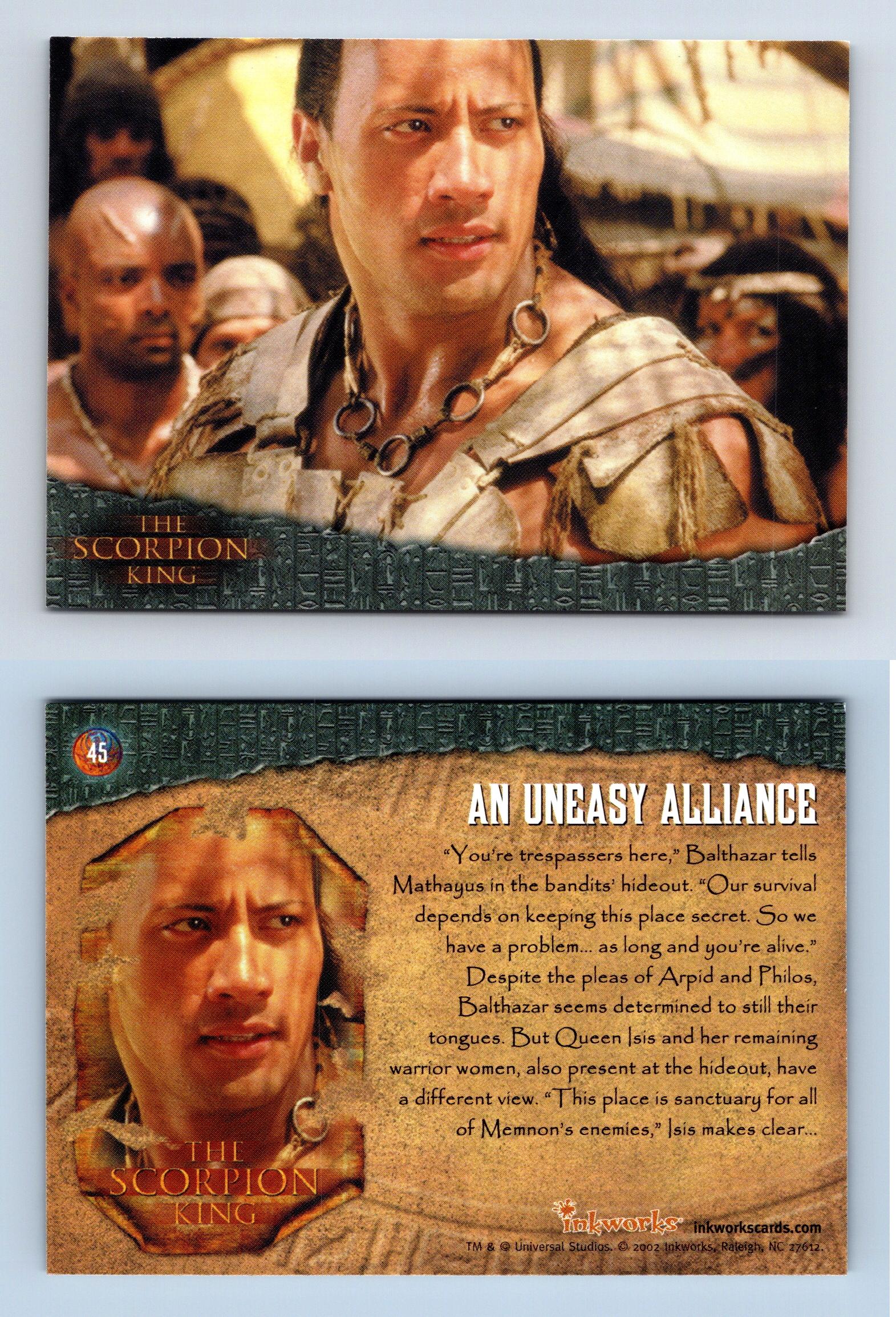 An Uneasy Alliance 45 The Scorpion King 2002 Inkworks Trading Card 