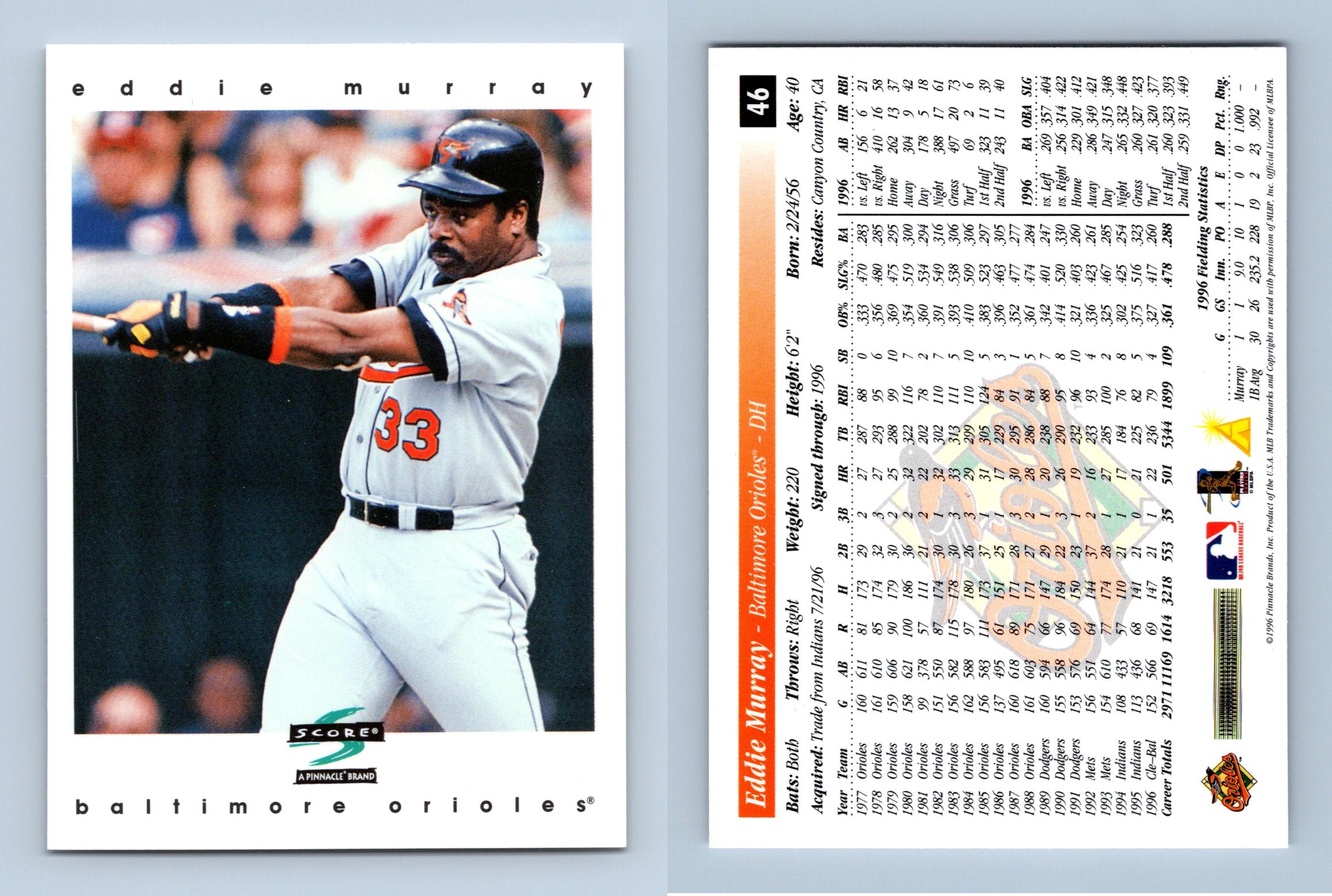 Eddie Murray - Orioles #46 Score 1997 Baseball Trading Card