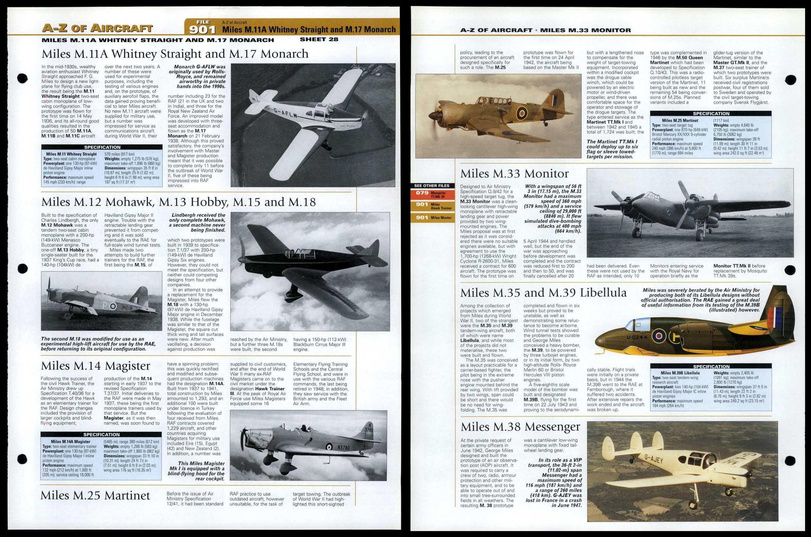 Miles M.11A - Miles M.38 Messenger - A-Z #901 World Aircraft ...