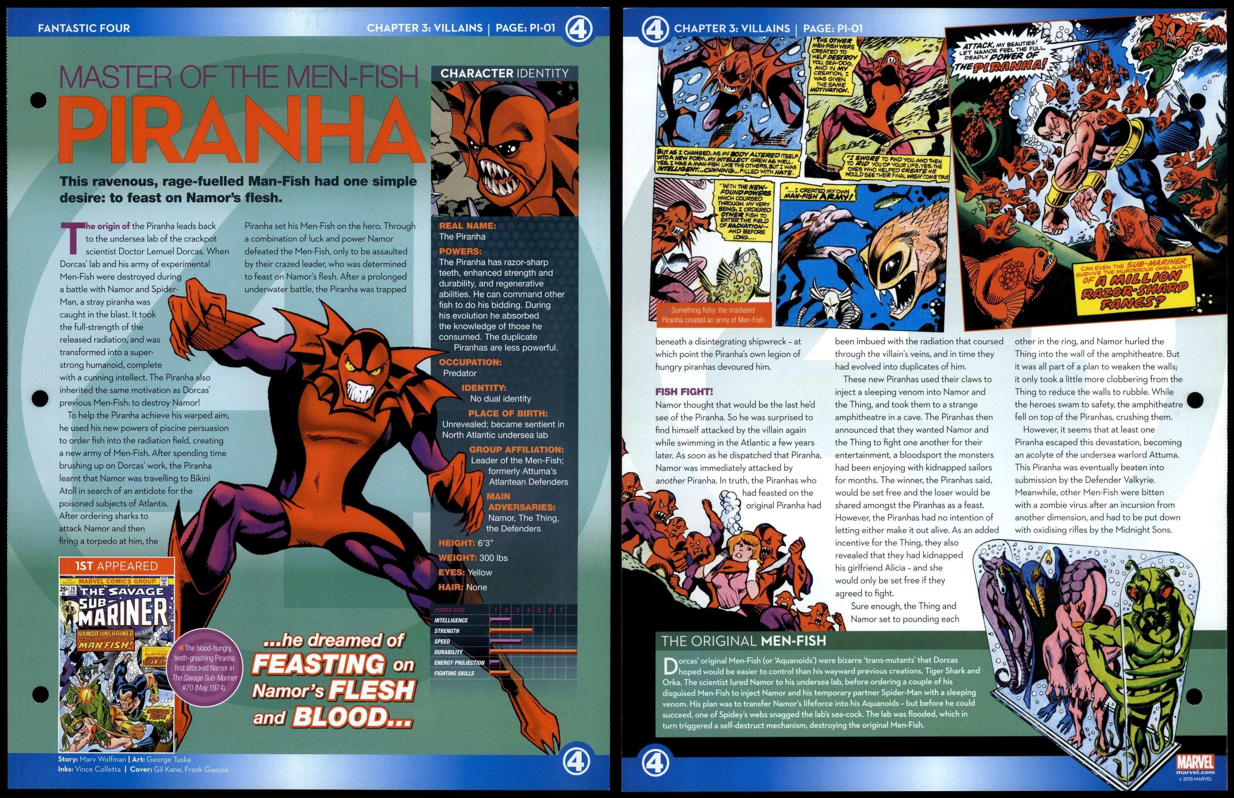 Piranha - Master Of The Men-Fish #PI-01 Villains - Fantastic Four