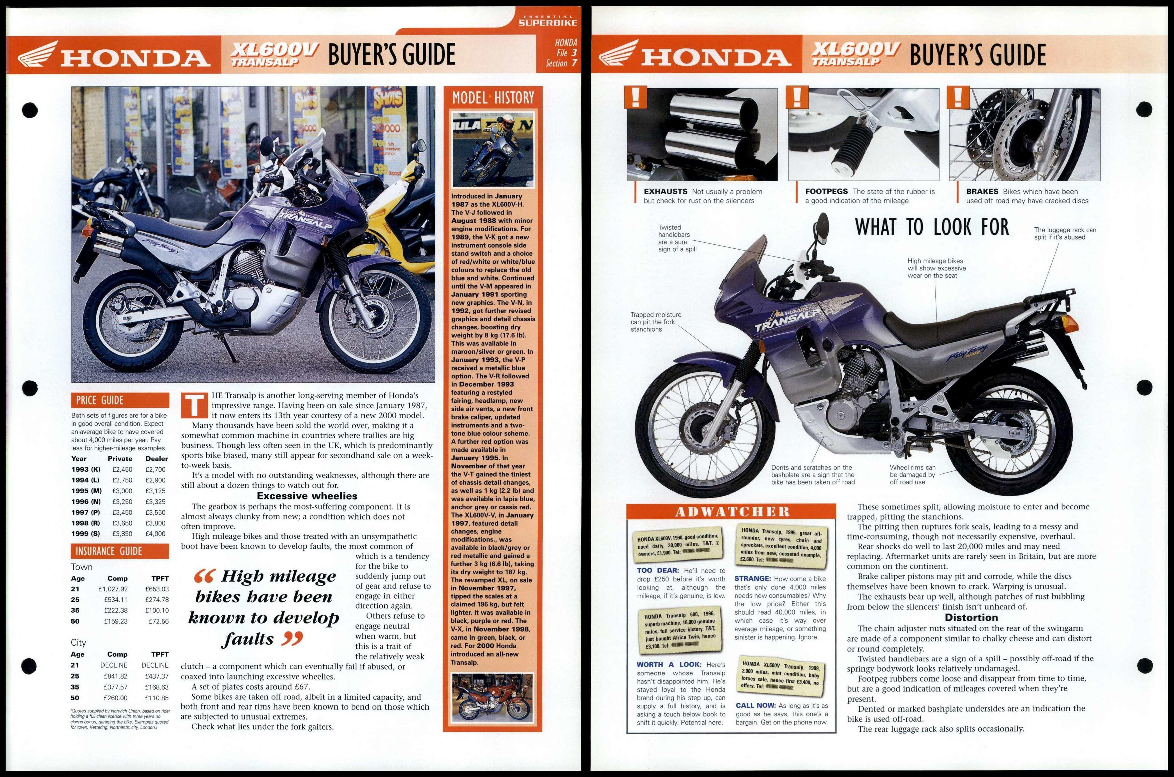 Honda XLV 600 Transalp Rothmans - Anima Motorcycles