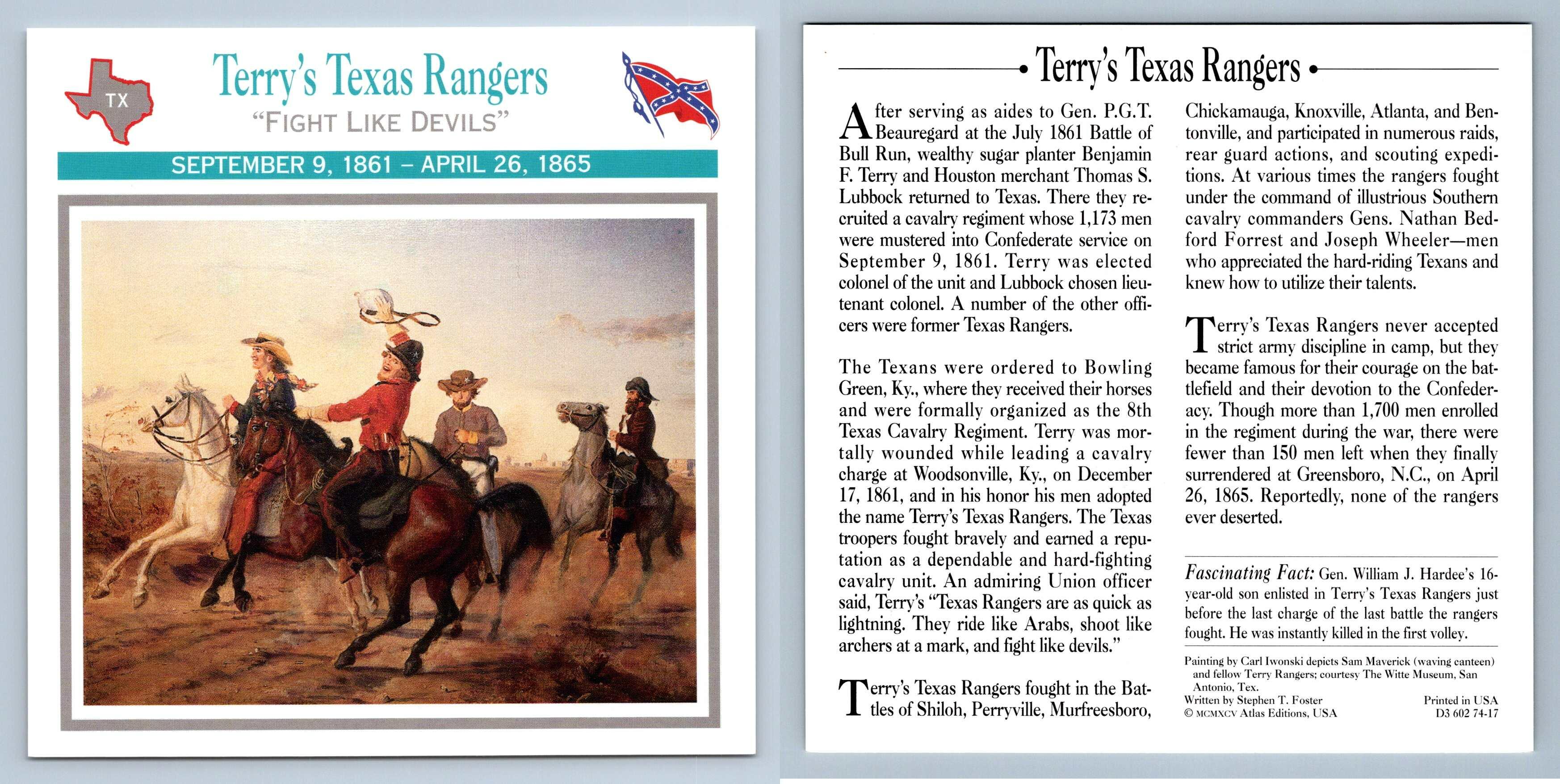 Fight Like Devils - Terry's Texas Rangers - Units - Atlas Ed. Civil War ...