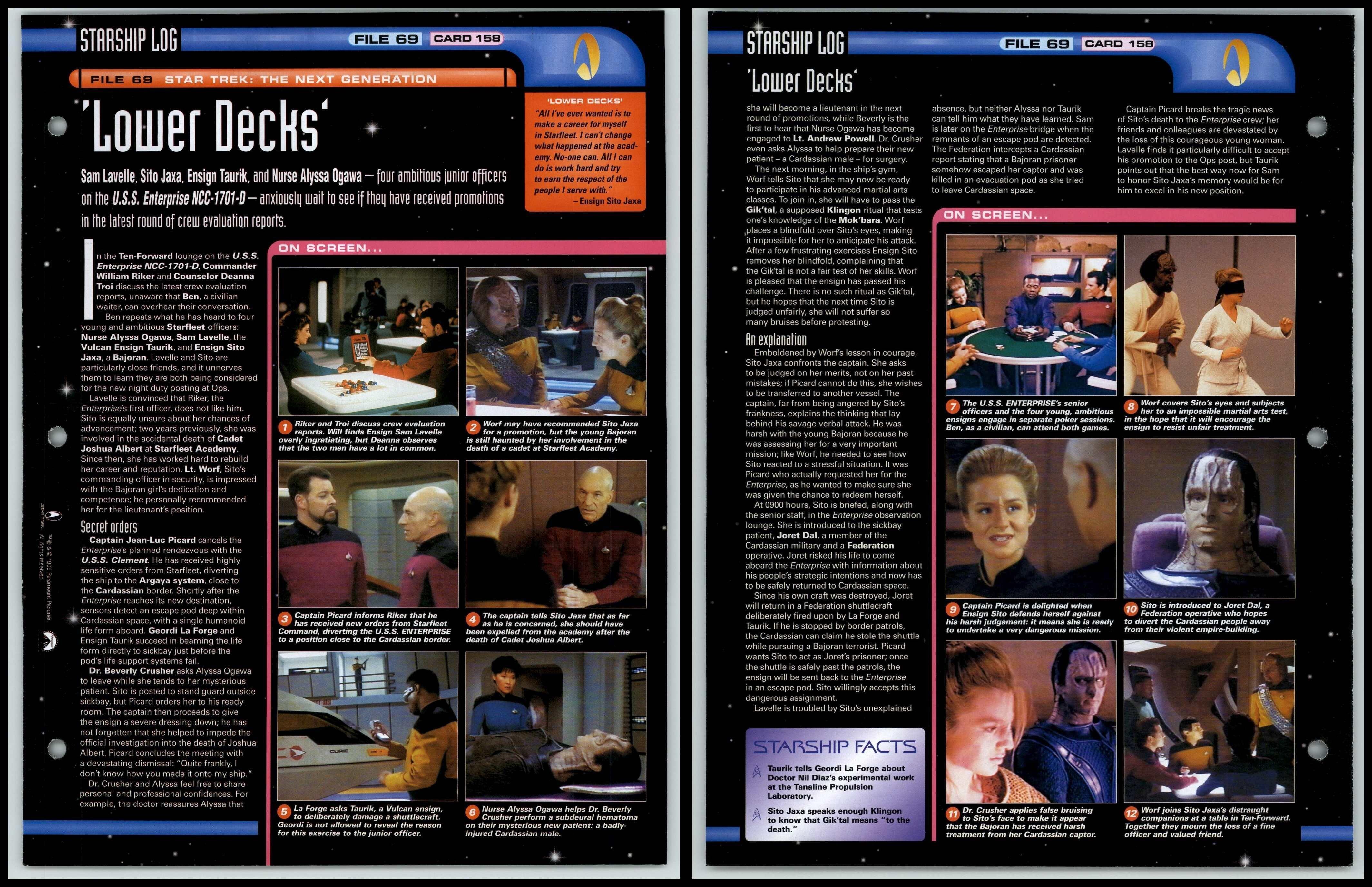 Lower Decks - Next Generation - Star Trek Fact File Page