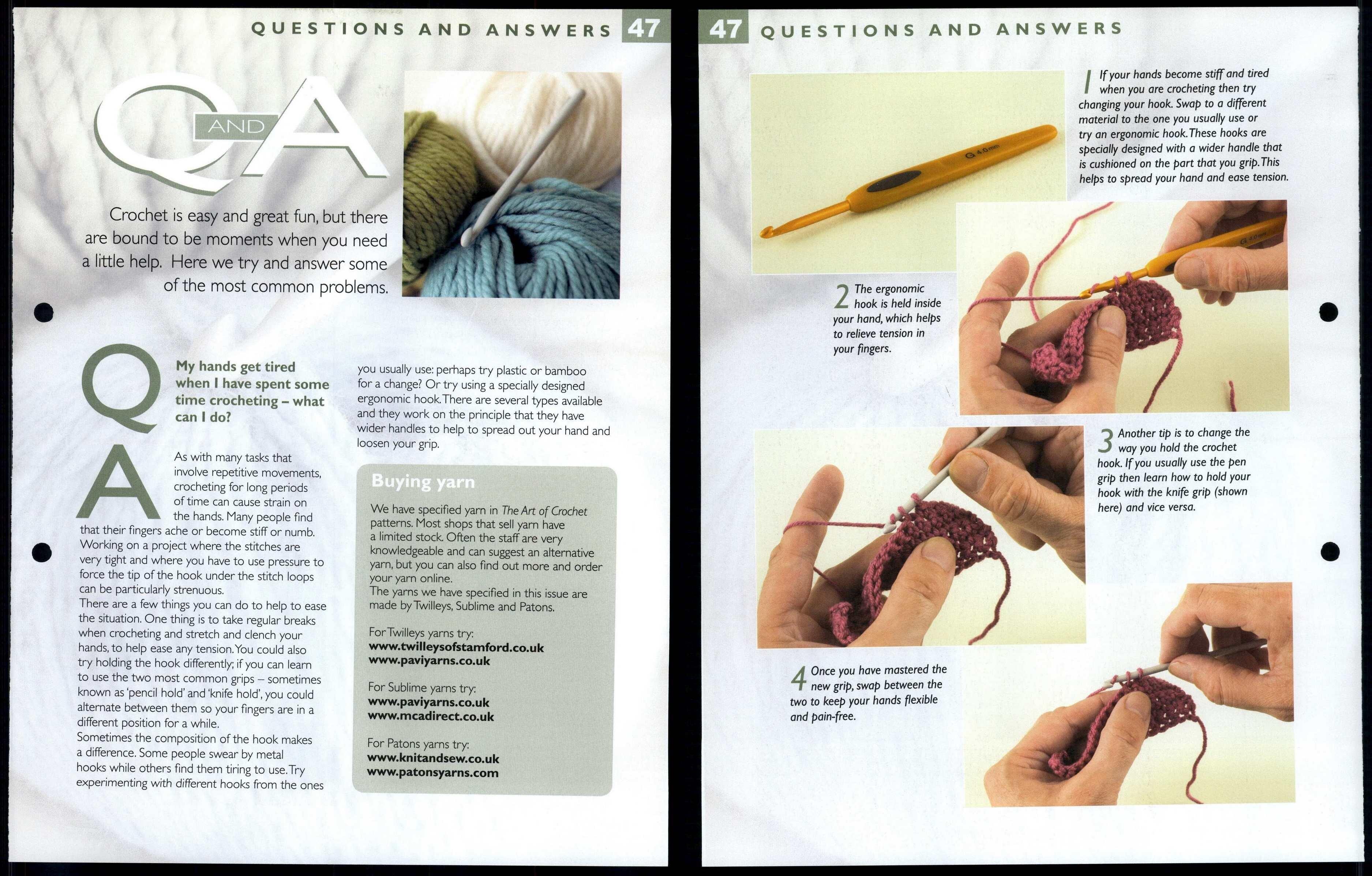 Questions & Answers #47 Hachette 2010-2012 - The Art Of Crochet Page