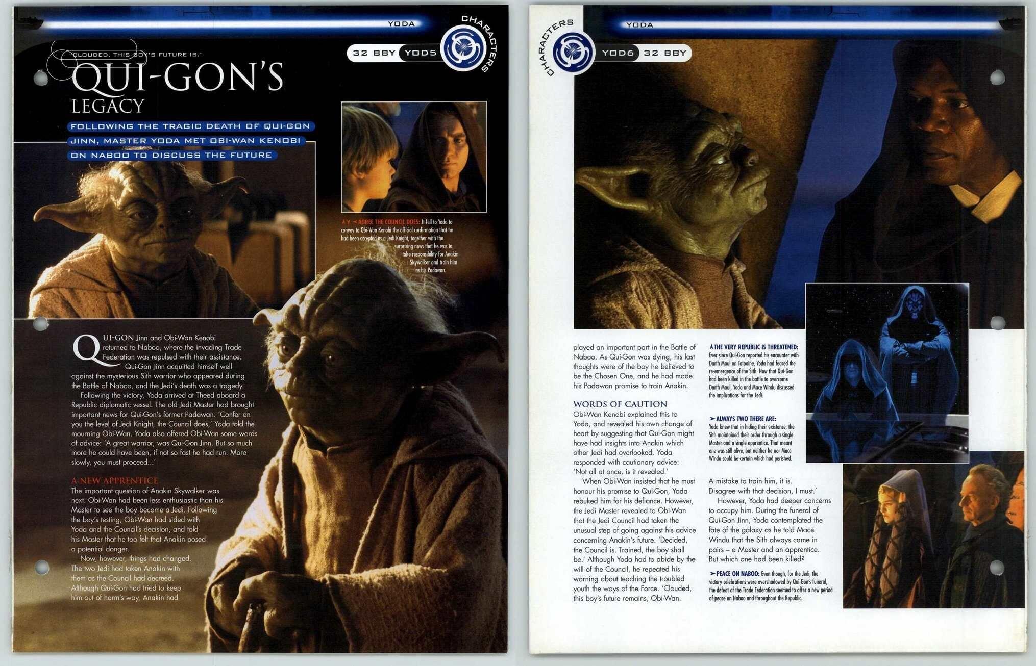 QuiGons Legacy YOD56 Yoda Characters Star Wars Fact File Page
