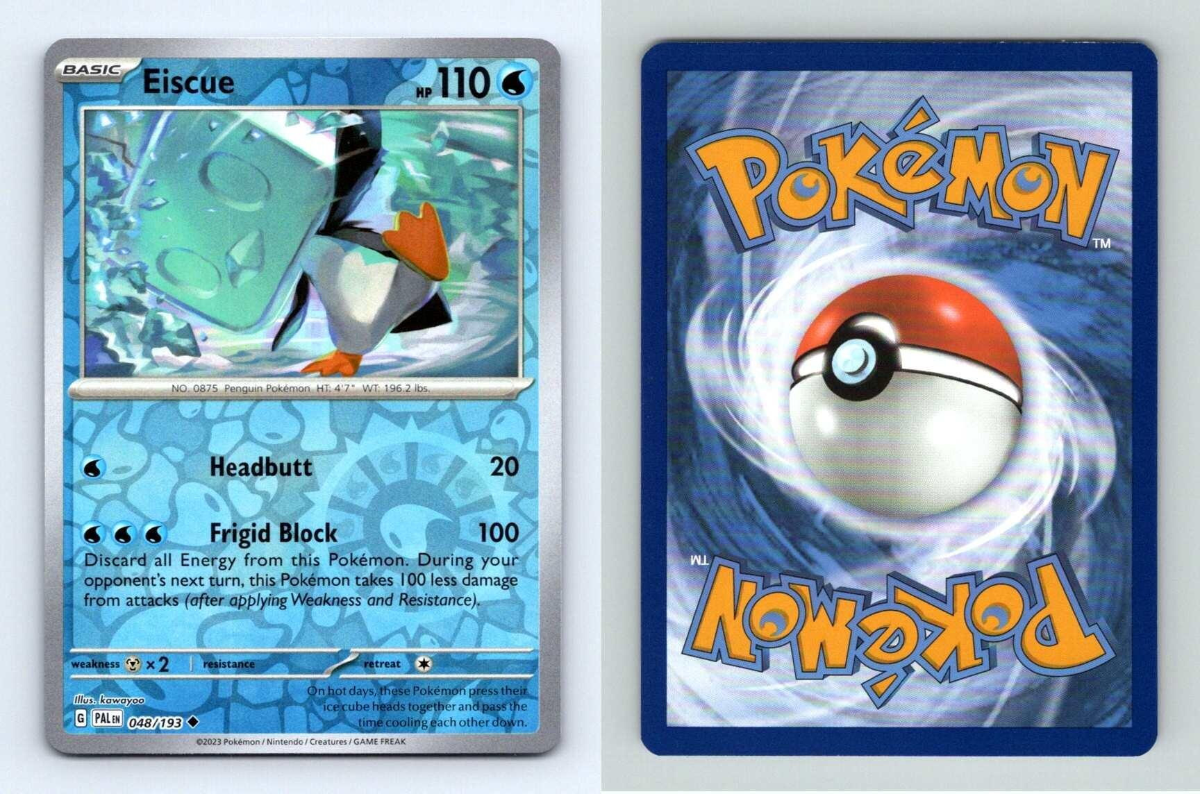 Carta Pokémon - Eiscue 48/193 - Evolução em Paldea - Copag - Deck