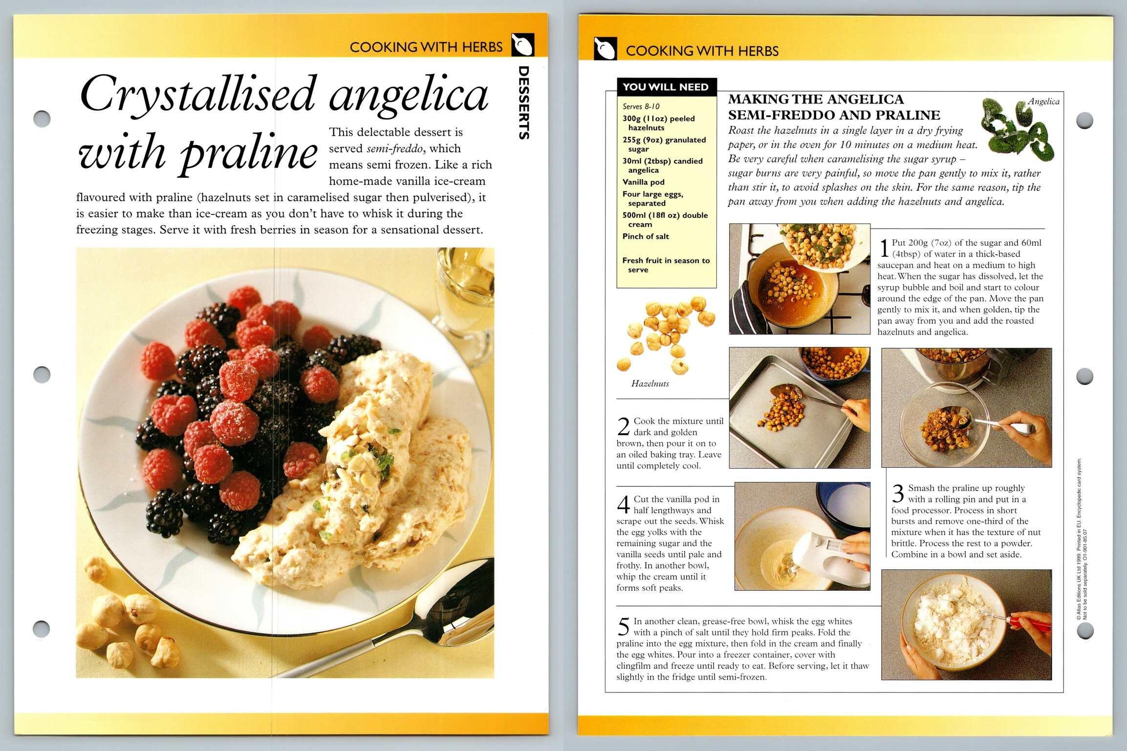 Crystalised Angelica With Praline Cooking Secret World Of Herbs