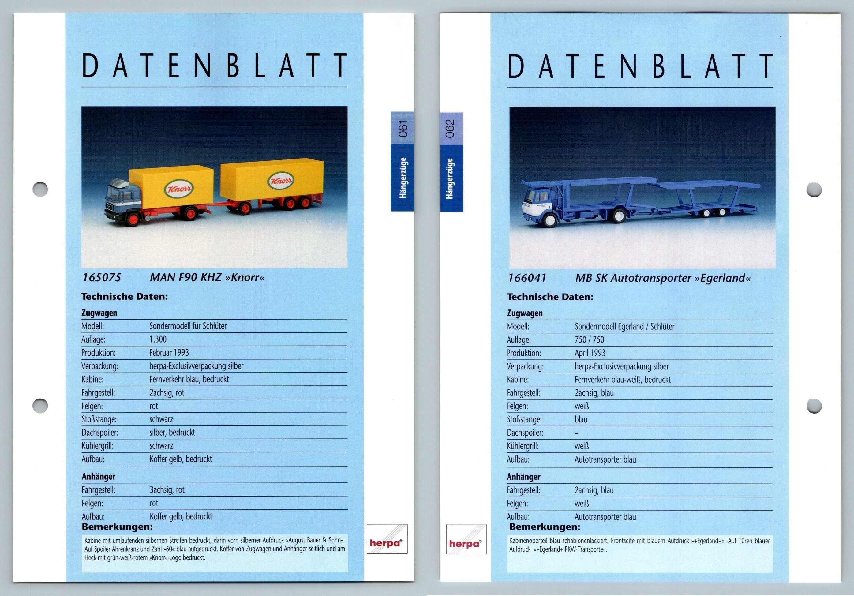 Man F90 Khz Mb Sk Autotransporter 61 2 Hangerzuge Datenblatt Herpa