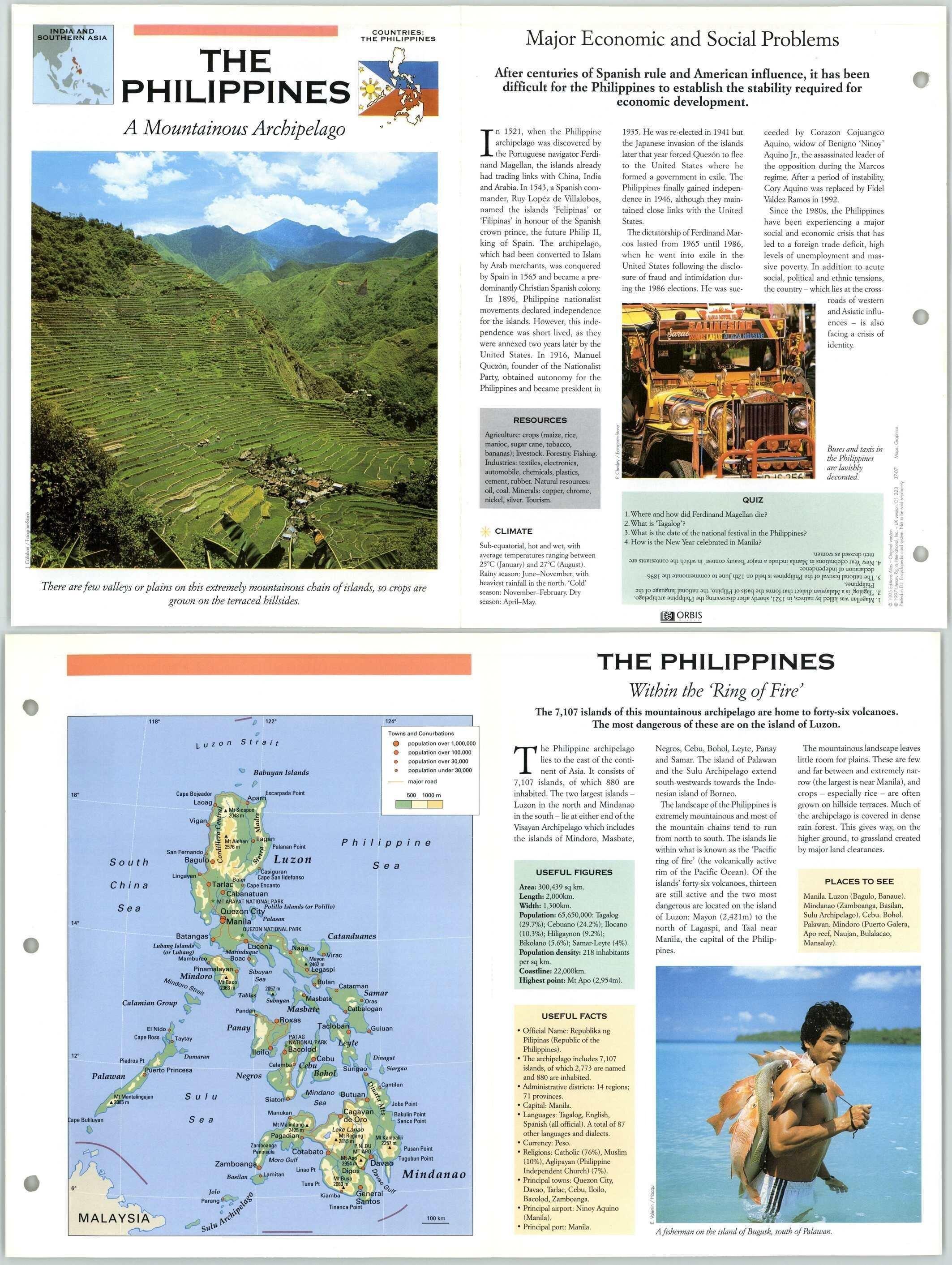 The Philippines - India & South Asia - Atlas Of The World Fact File ...