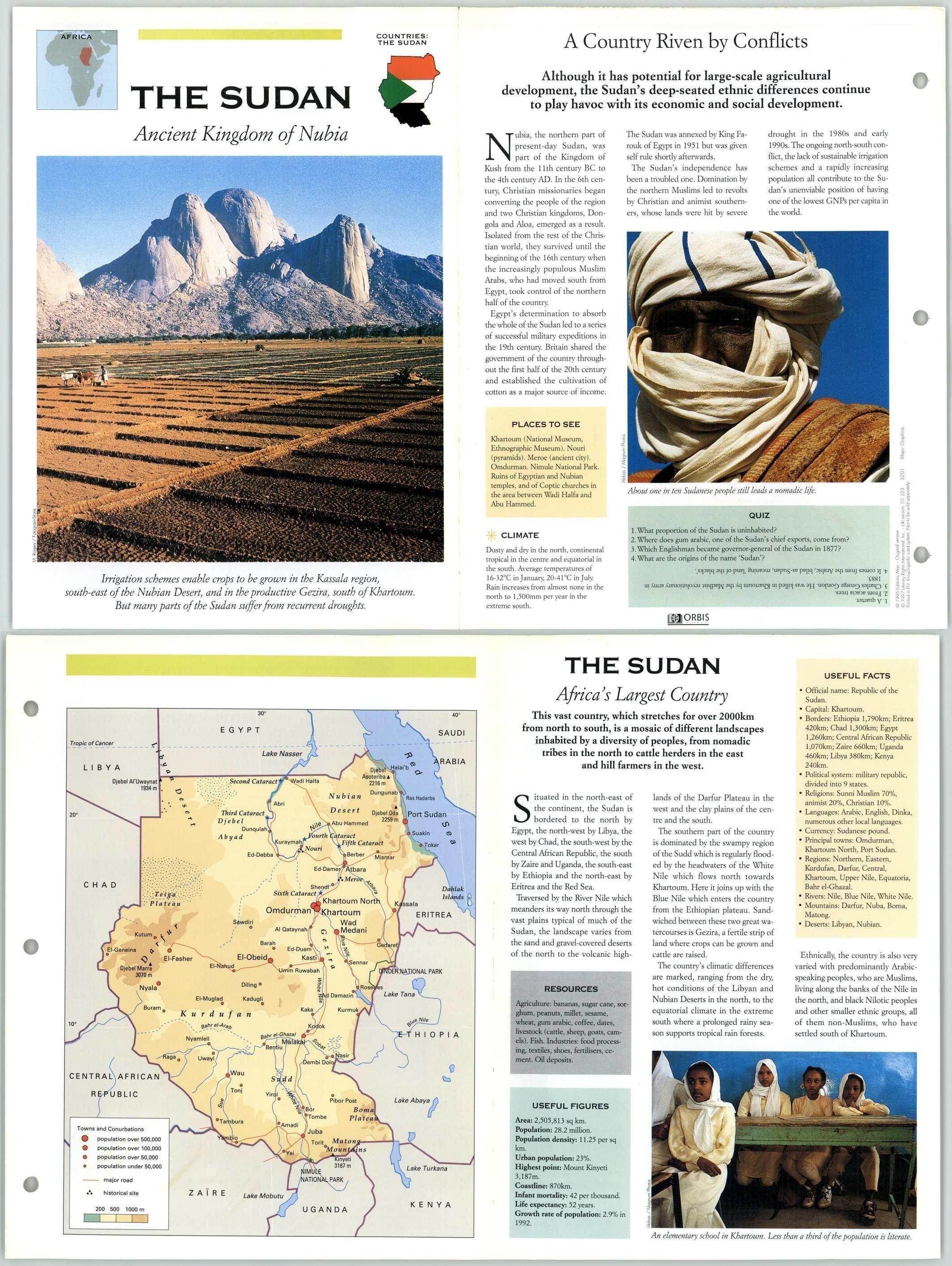 The Sudan Africa Atlas Of The World Fact File Fold Out Page   Image85344 01 Merged 