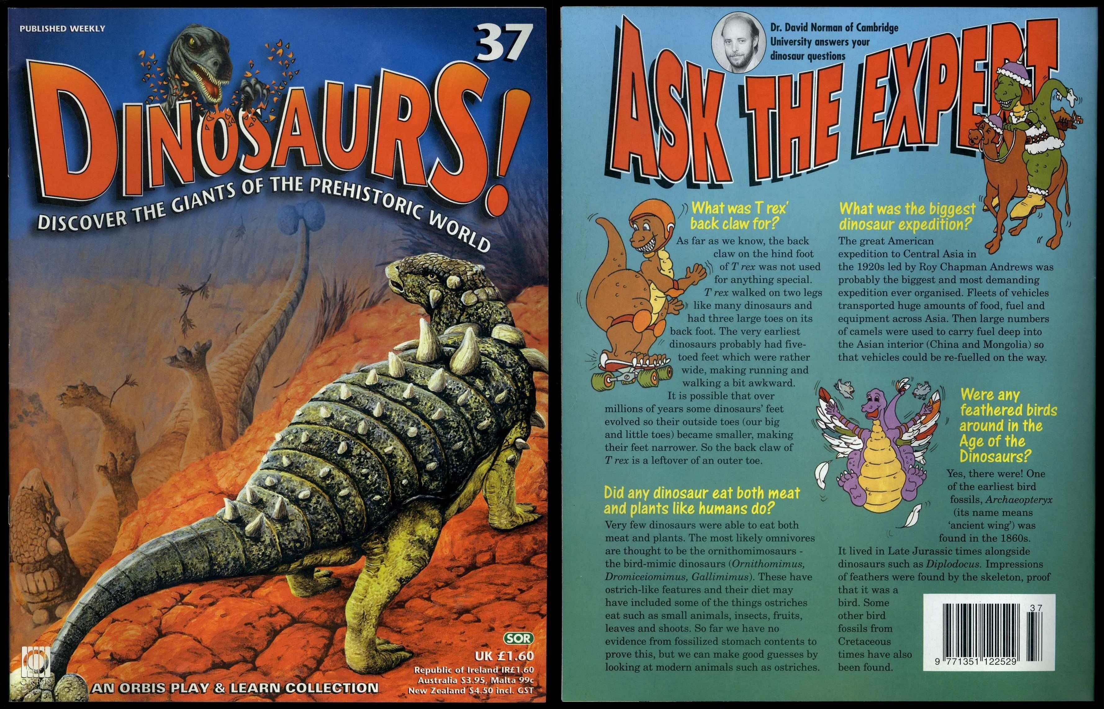 Dinosaurs! #37 Orbis Play & Learn Partwork Magazine