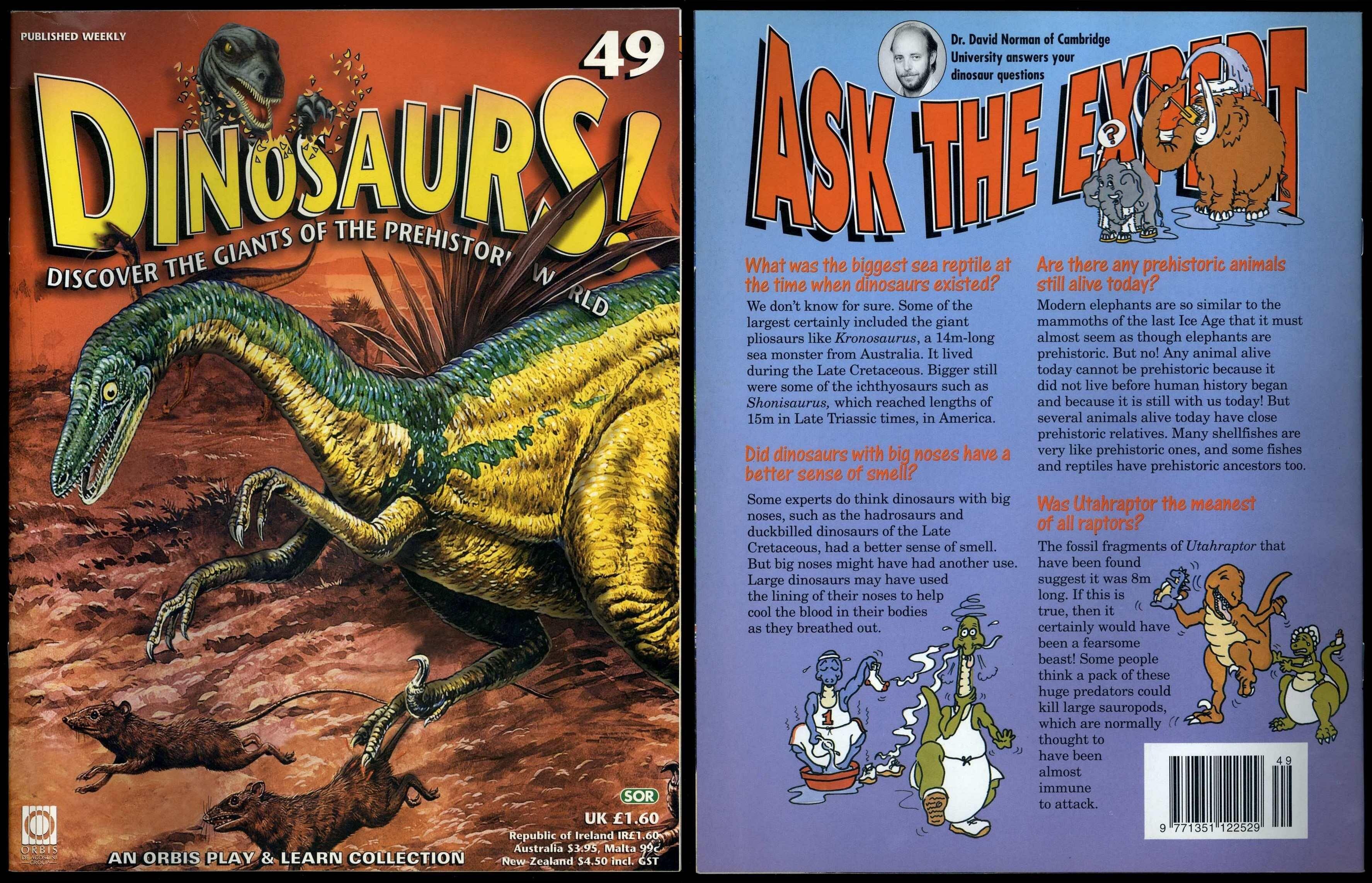 Dinosaurs! #49 Orbis Play & Learn Partwork Magazine