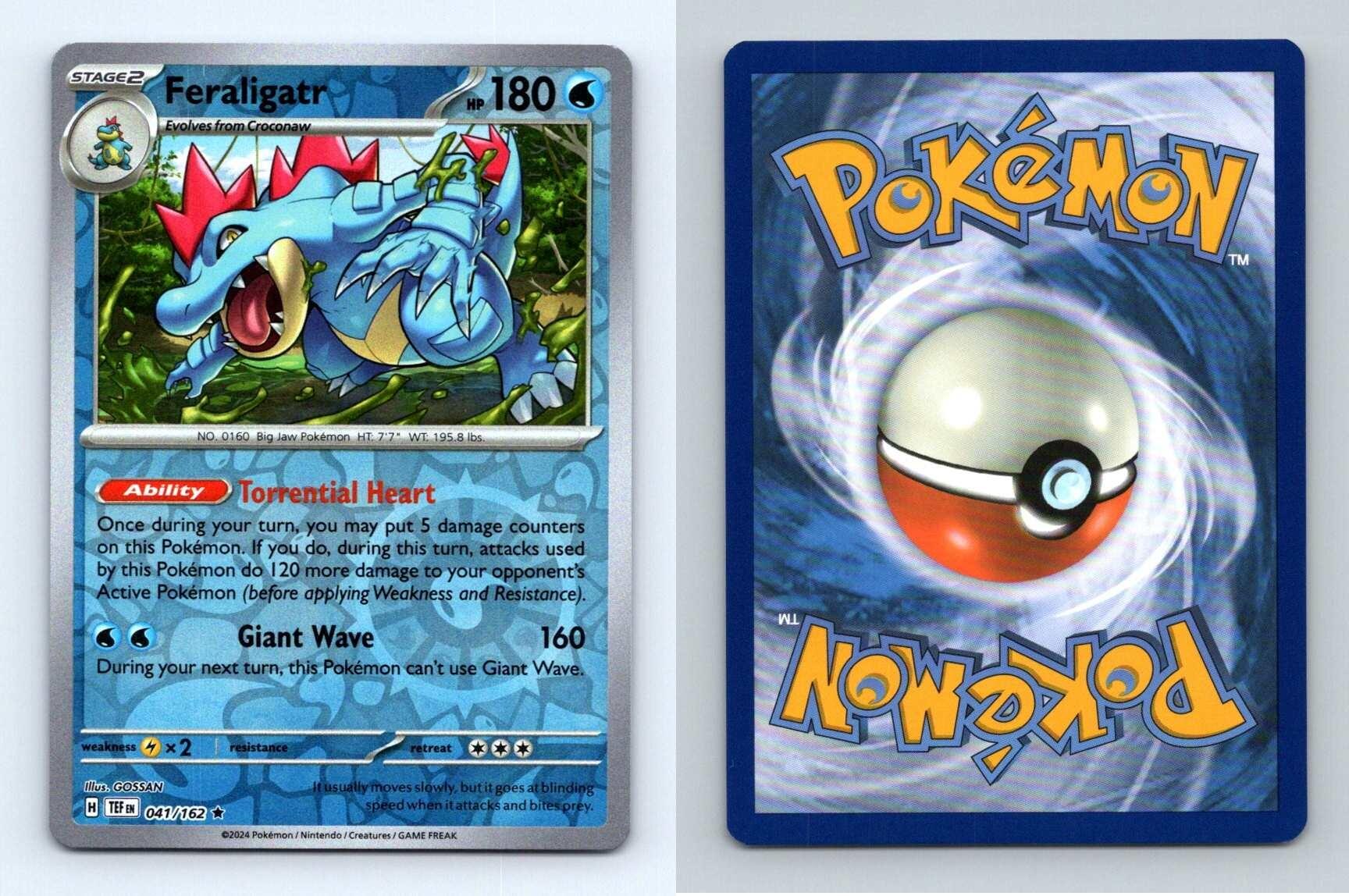 Feraligatr 41/162 SV Temporal Forces 2024 Pokemon Reverse Holo Rare
