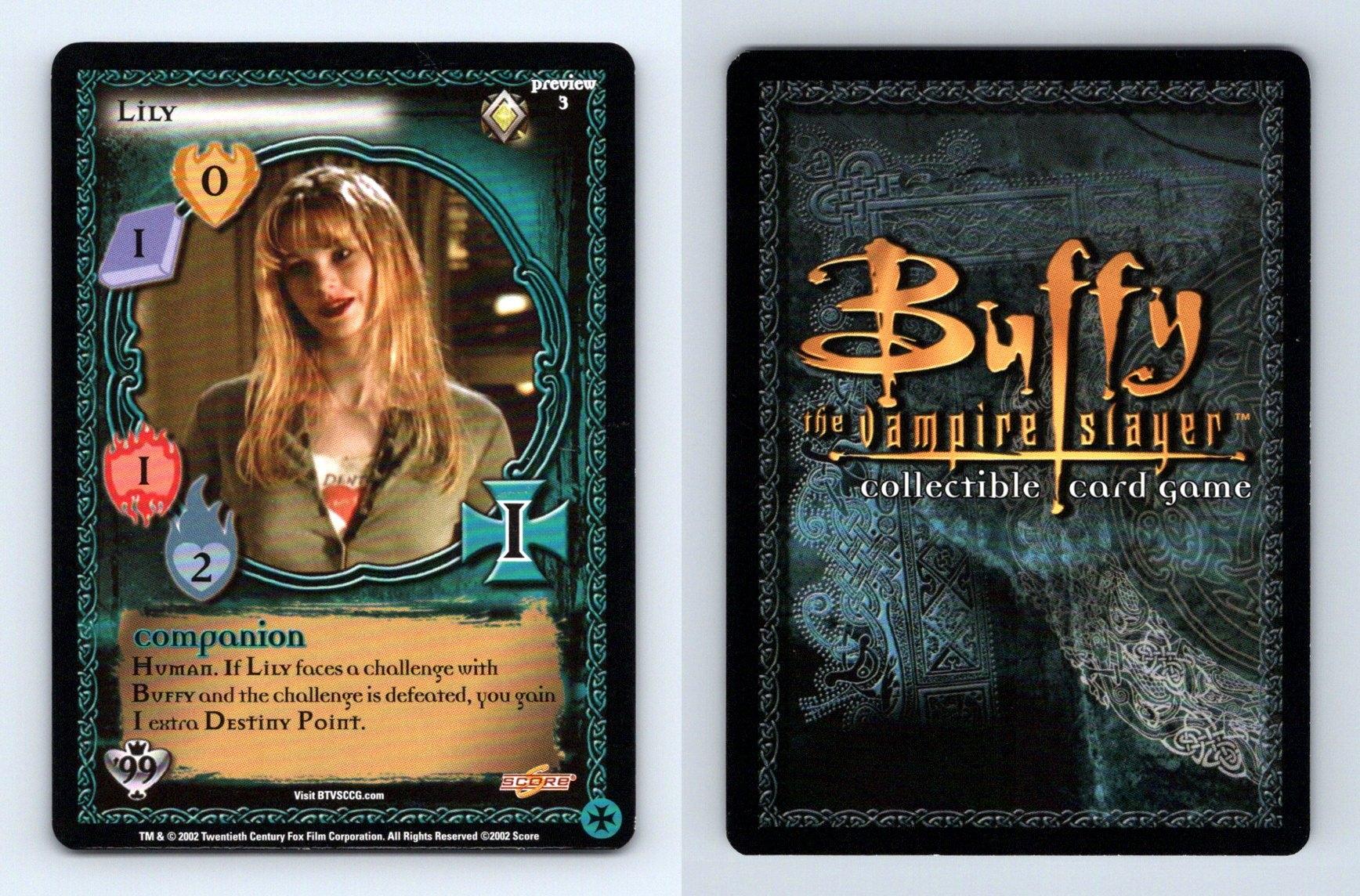 Lily 3 Buffy The Vampire Slayer Angels Curse 2002 Rare Preview Card