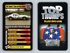 Top TRUMPS Gumball 3000 Custom Cars 2008 Winning Moves 32 Cards Loose for sale online 