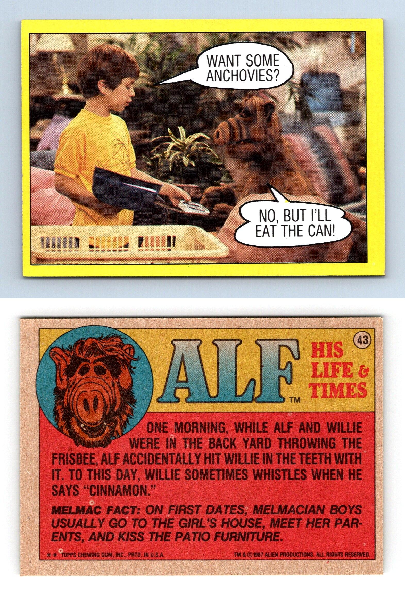 Want Some Anchovies 43 Alf 1987 Topps Large Trading Card