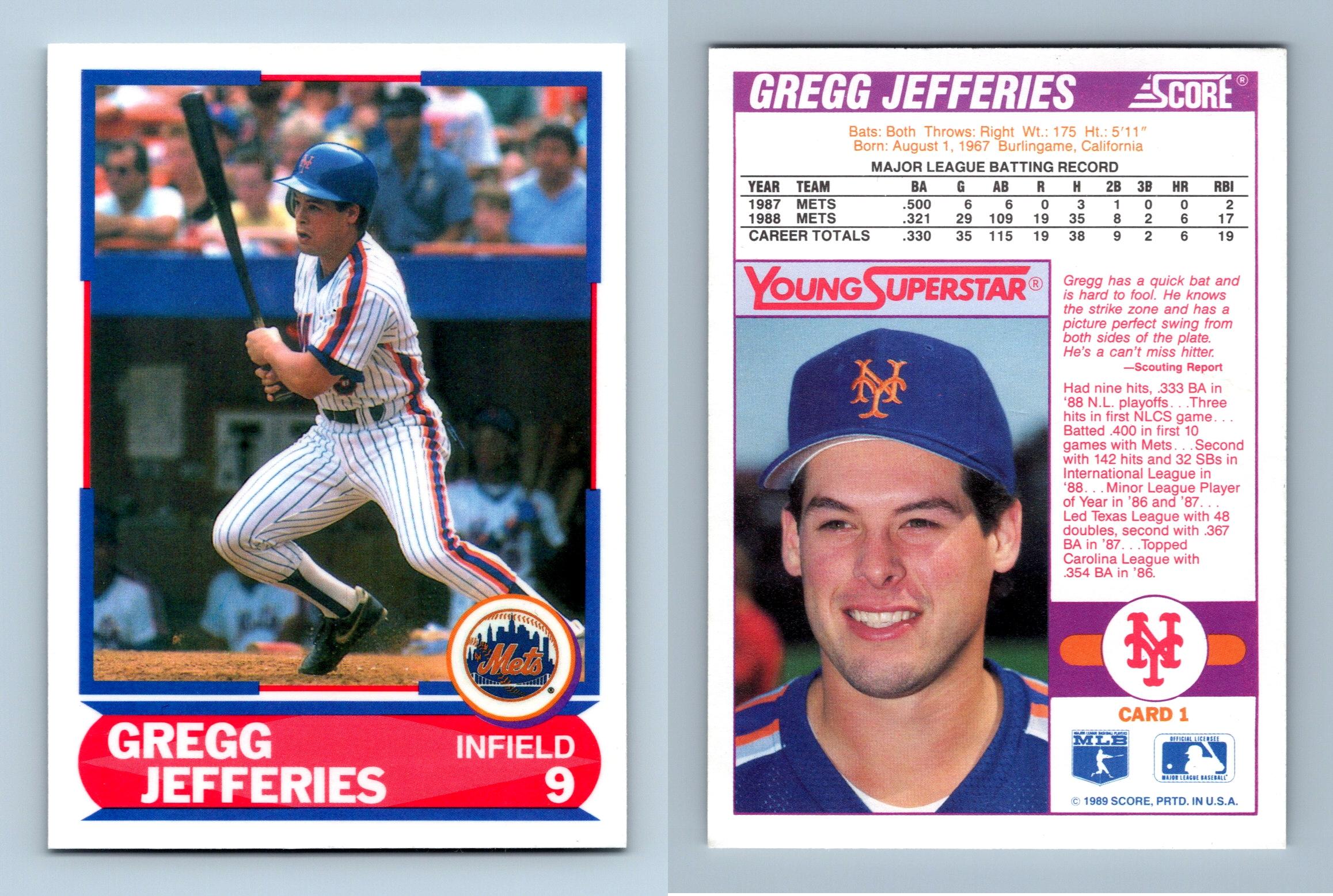 Gregg Jefferies Baseball Cards