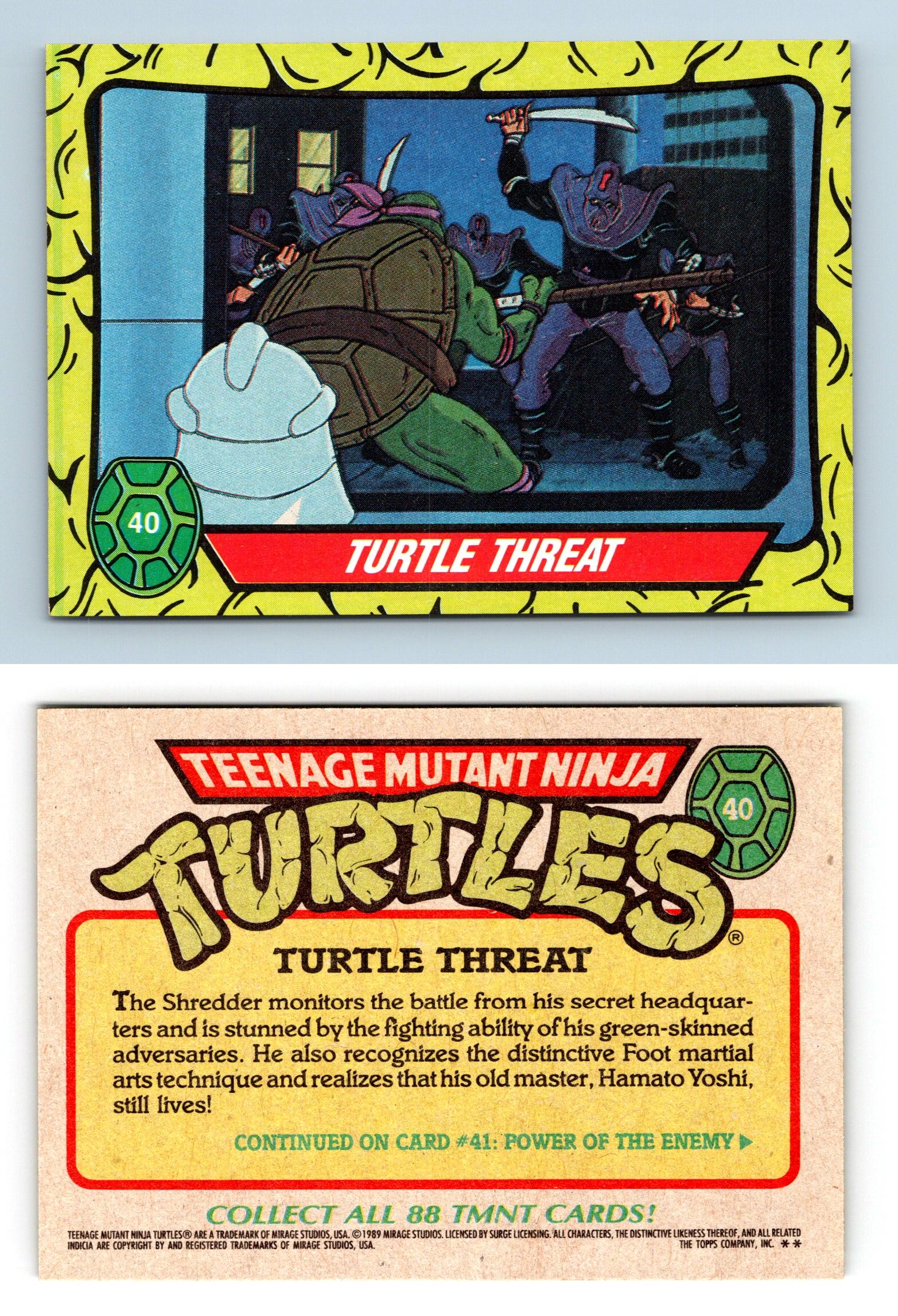 Turtle Threat 40 Teenage Mutant Ninja Turtles 1989 90 Topps Trading Card