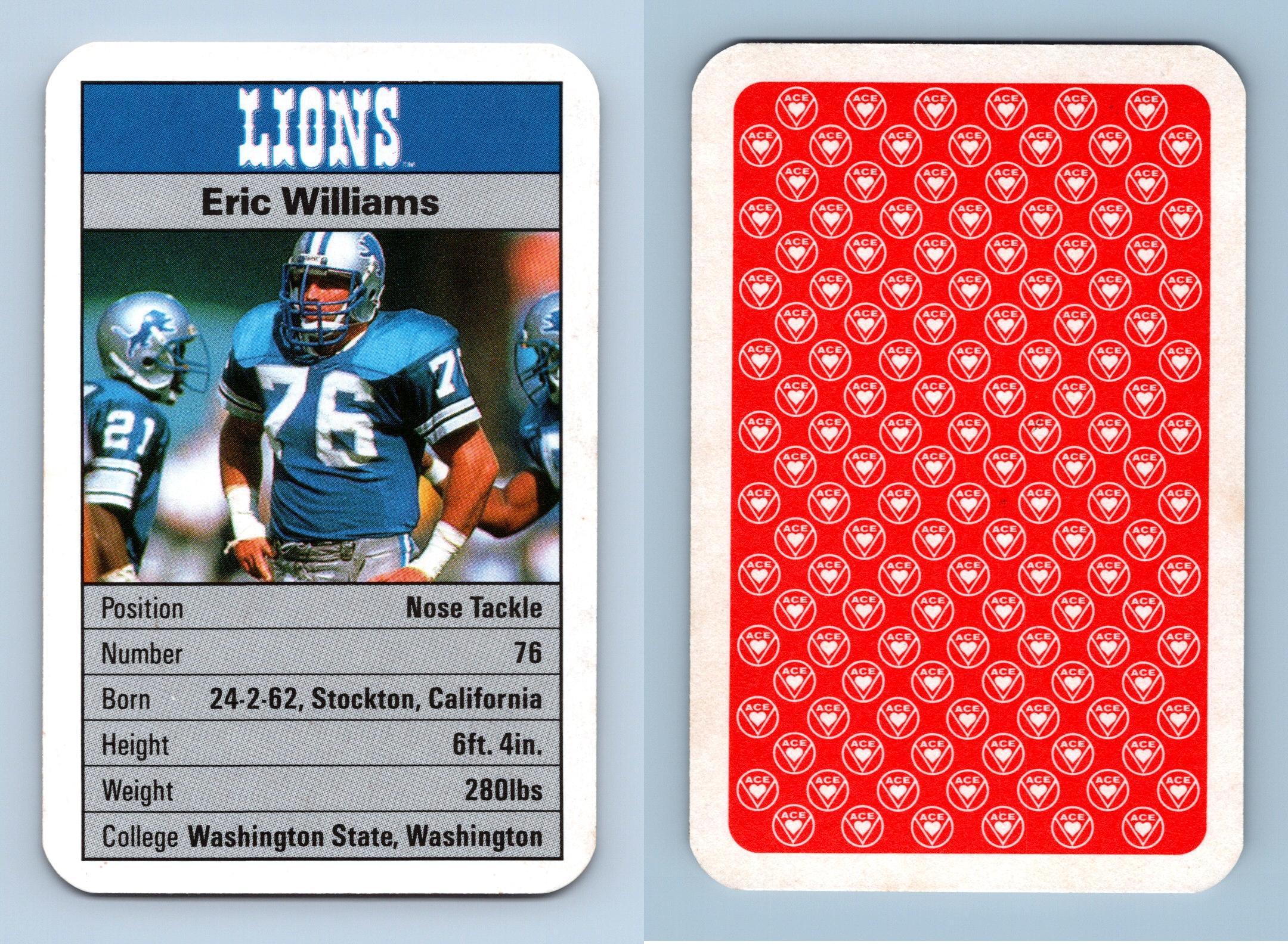 Title Card - Detroit Lions 1987 ACE NFL Fact Pack Card