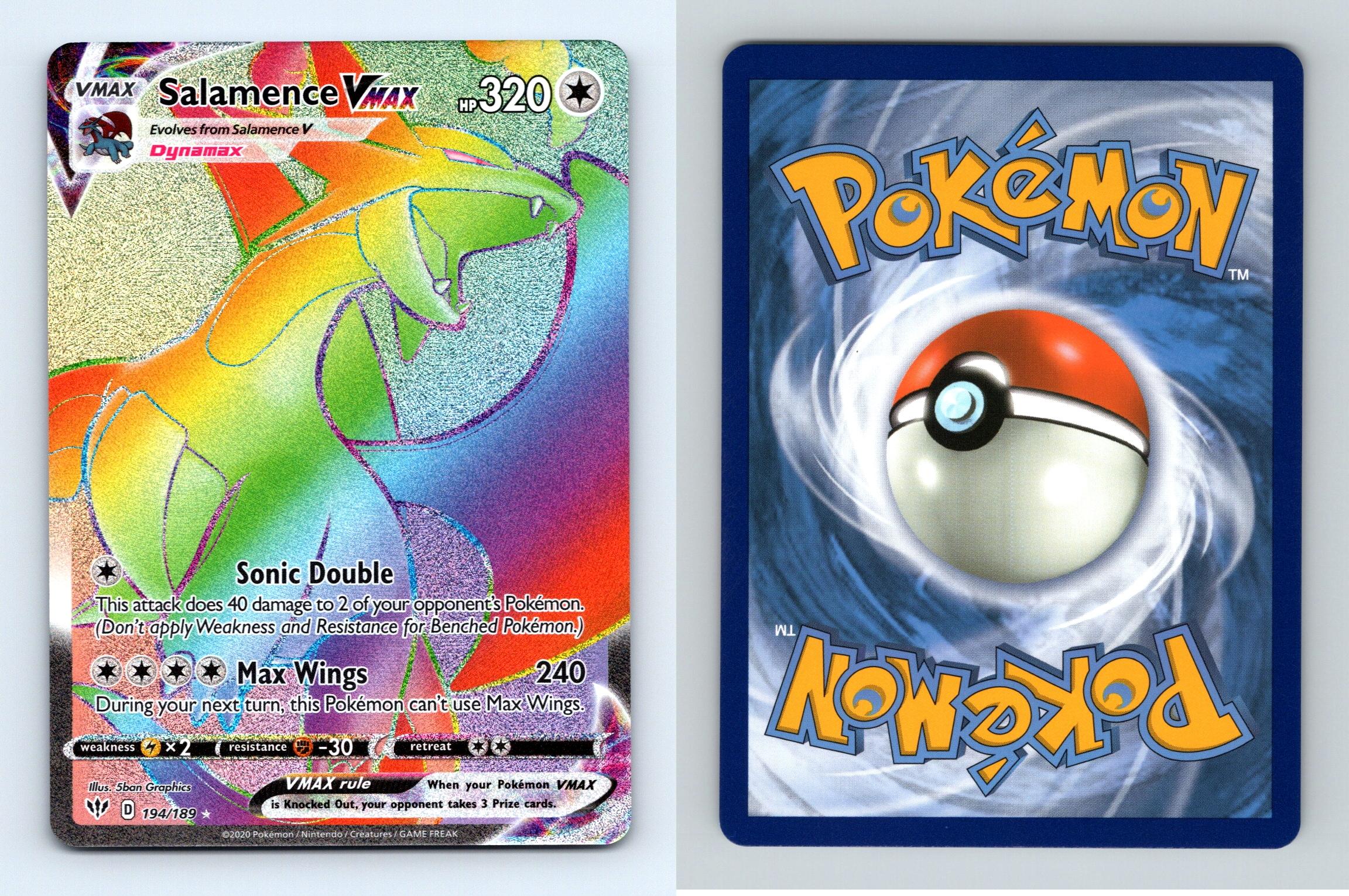 Carta Pokemon Vmax Rainbow