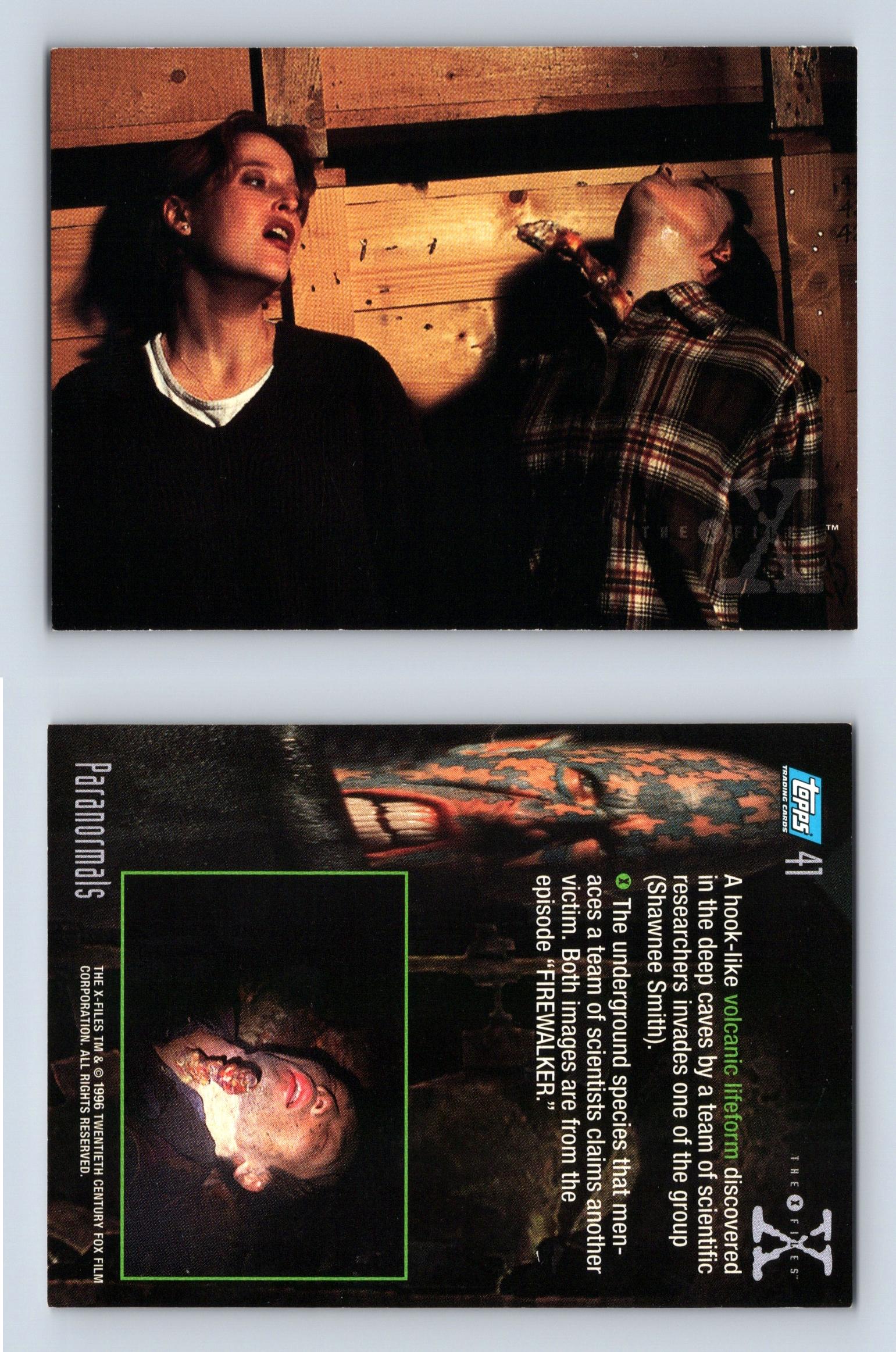 Volcanic Lifeform #41 The X-Files Season 2 Topps 1996 Trading Card - Foto 2 di 2