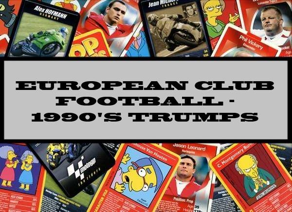 European Club Football - 1990's Waddingtons