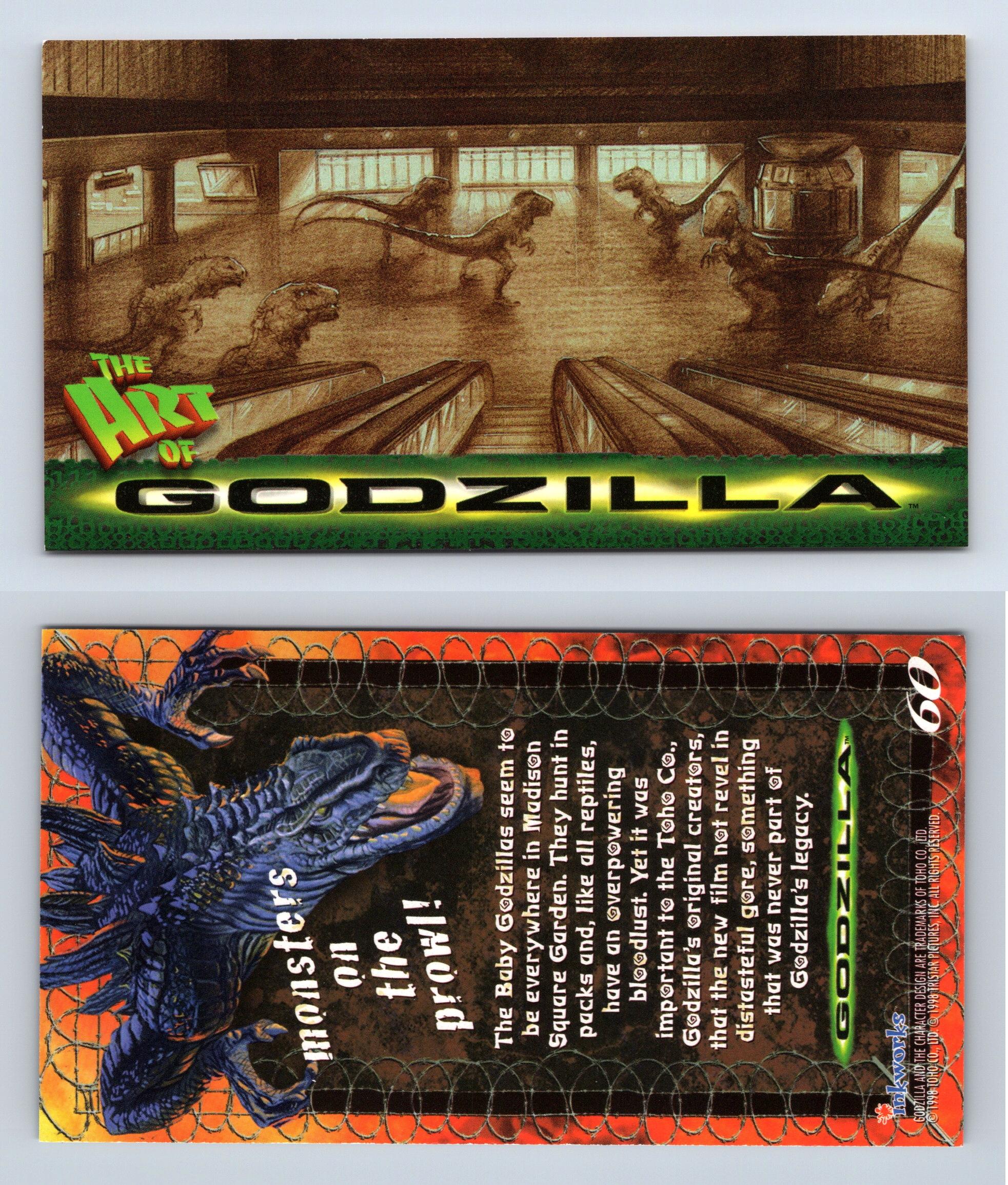Baby Godzillas Attack #37 Godzilla 1998 Inkworks Supervue Trading Card