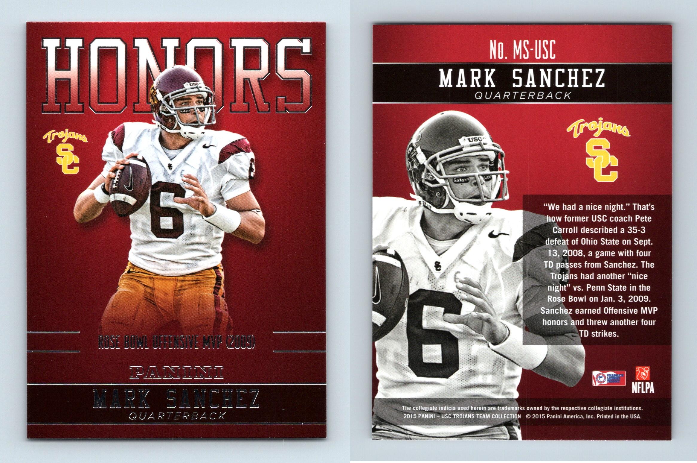 2015 Panini USC Trojans Honors Mark Sanchez #MS-USC