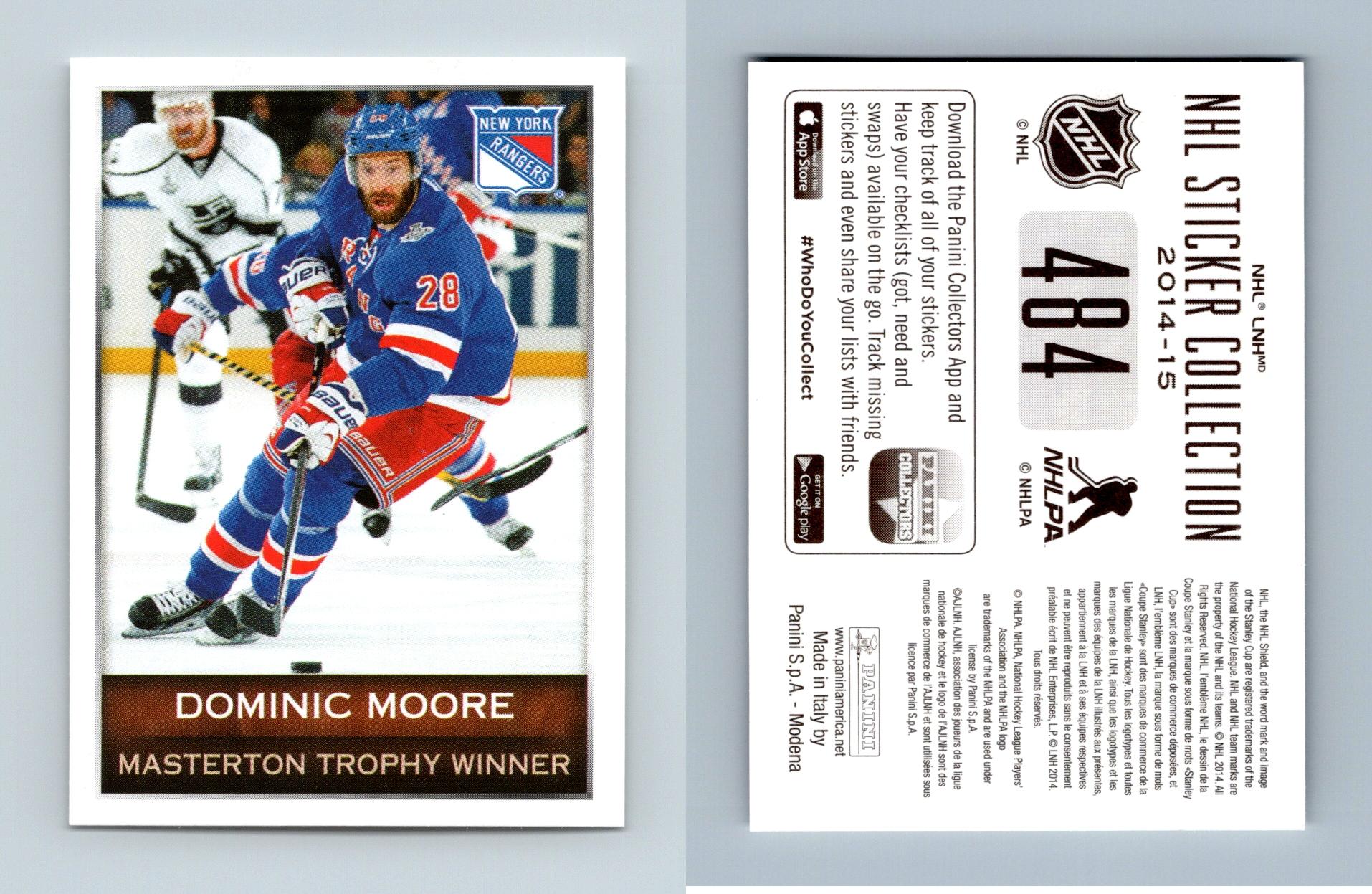 Dominic Moore #484 NHL Collection 2014-15 Panini Hockey Sticker