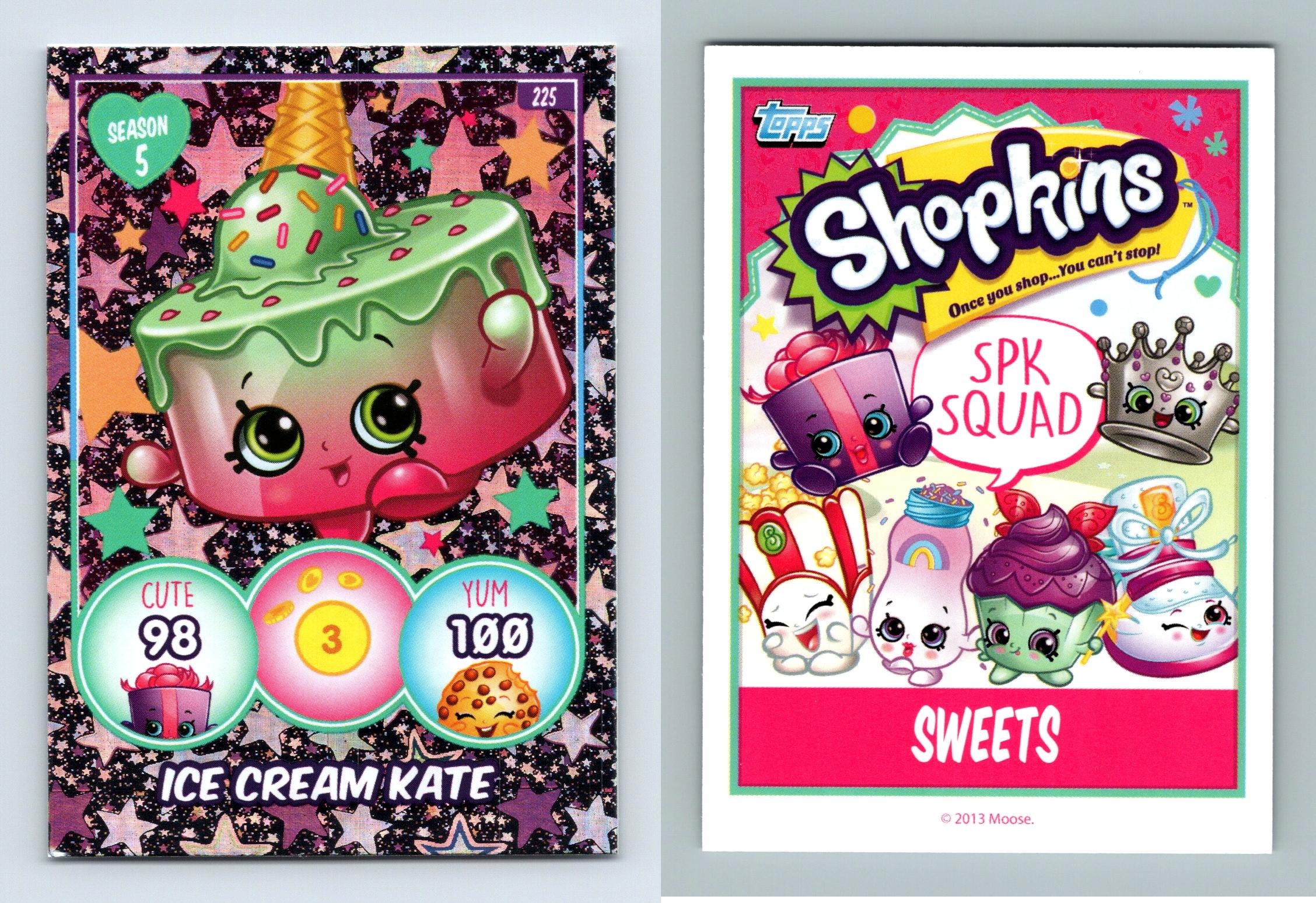 Ice Cream Cake 225 Shopkins SPK Squad 2013 Topps Super Shiny TCG Card