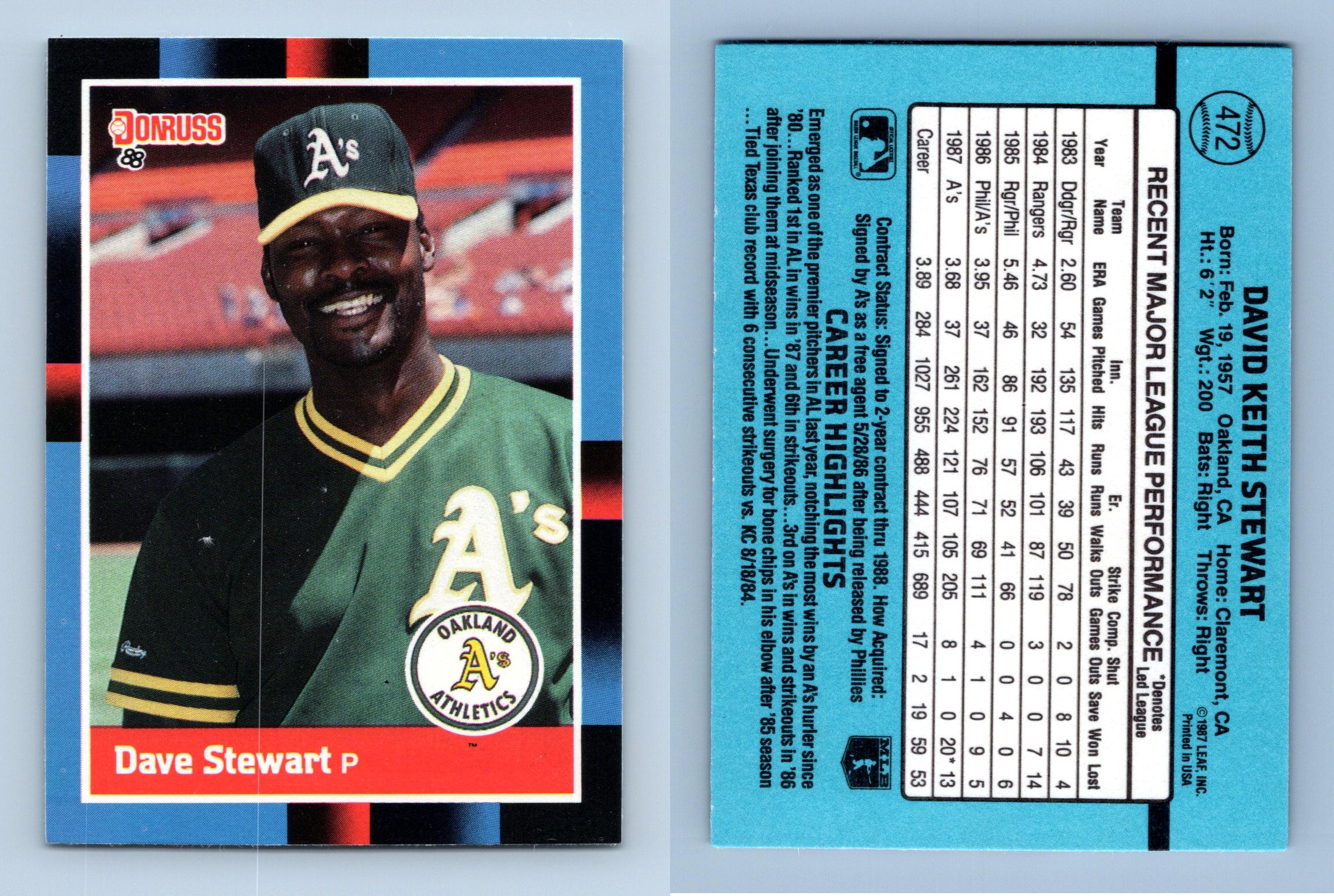 Dave Stewart Baseball Cards